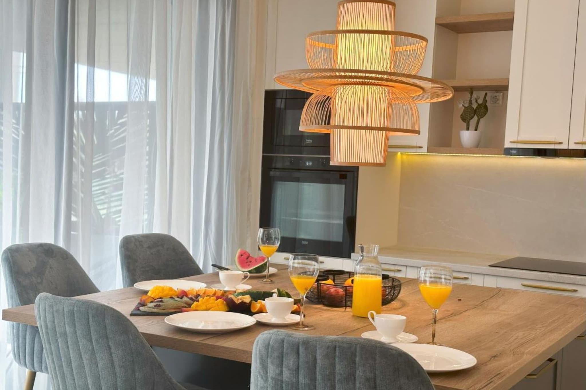 Leonarda Waterfront Residences- One-Bedroom Apartment With Terrace (The Sunset One) -S2-Keuken