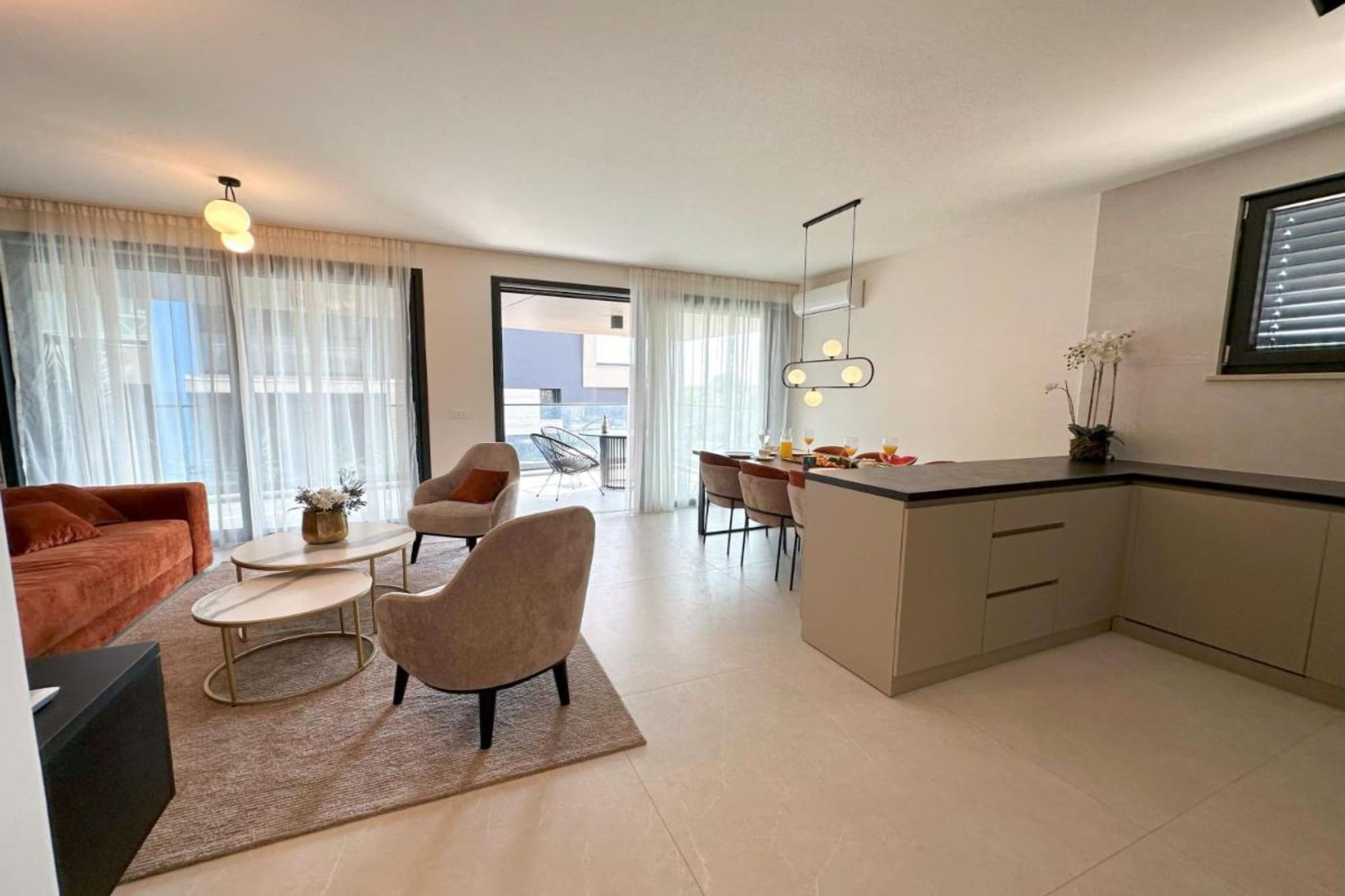 Leonarda Waterfront Residences-One-Bedroom Apartment With Terrace (The Adriatic One) -S1-Woonkamer