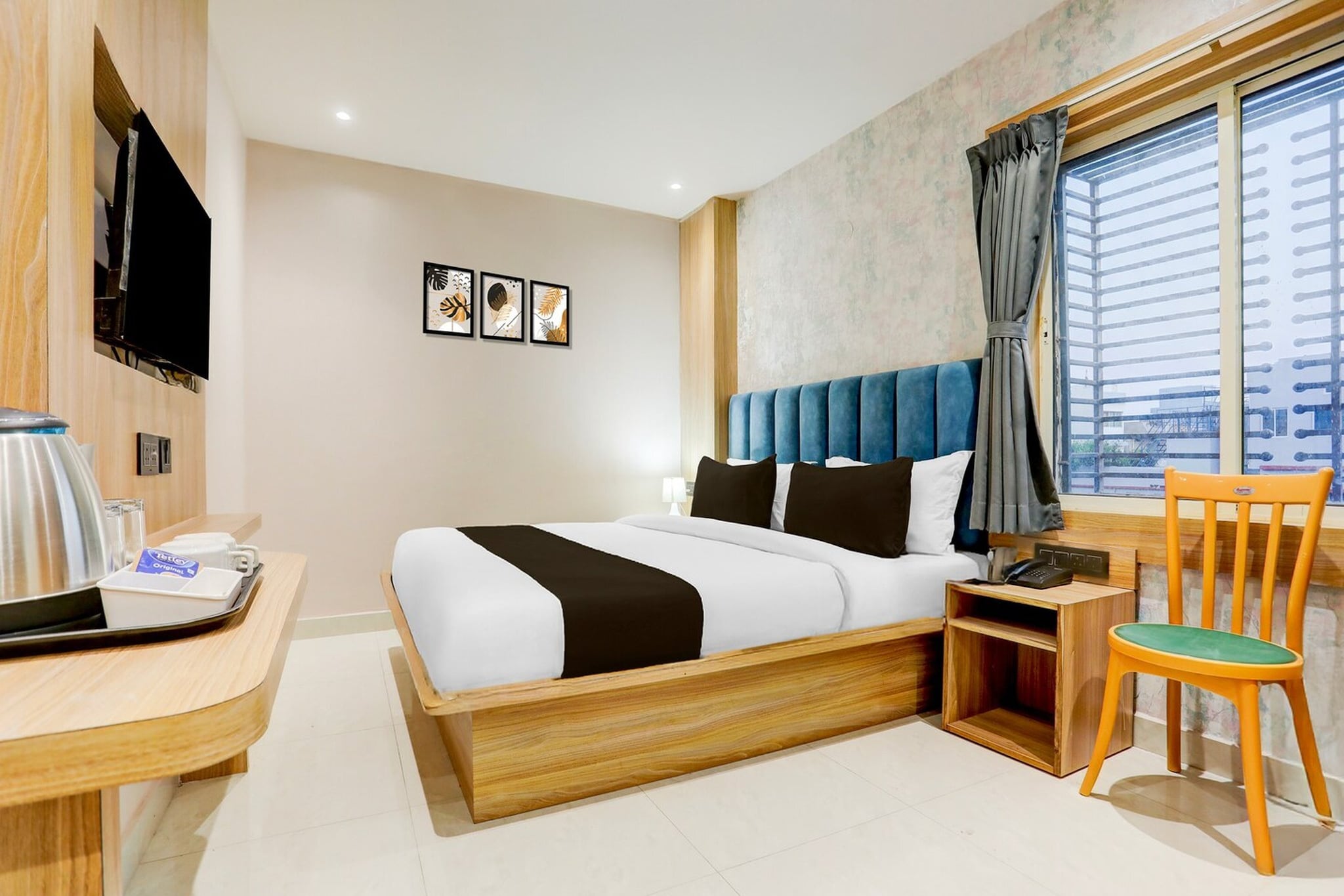 Comfortable Accommodations: Rooms feature air-conditioning, TV, and free WiFi throughout the property. Family rooms and amenities such as a lounge, elevator, and shared kitchen enhance guest comfort.
Dining and Leisure: A family-friendly restaurant serves Indian cuisine for lunch and dinner. The bar provides a relaxing space for guests to unwind.
Unmarried couples are warmly welcome at this property.
Guests with local ID proof are warmly welcome.
Early Check-In Policy: A full day’s room rate will be charged for check-ins before 6:00 AM. Complimentary early check-in is available between 6:00 AM and 10:00 AM, subject to room availability.
Check-in is only available to guests aged 18 and above. Please provide a government-issued ID to confirm your age.