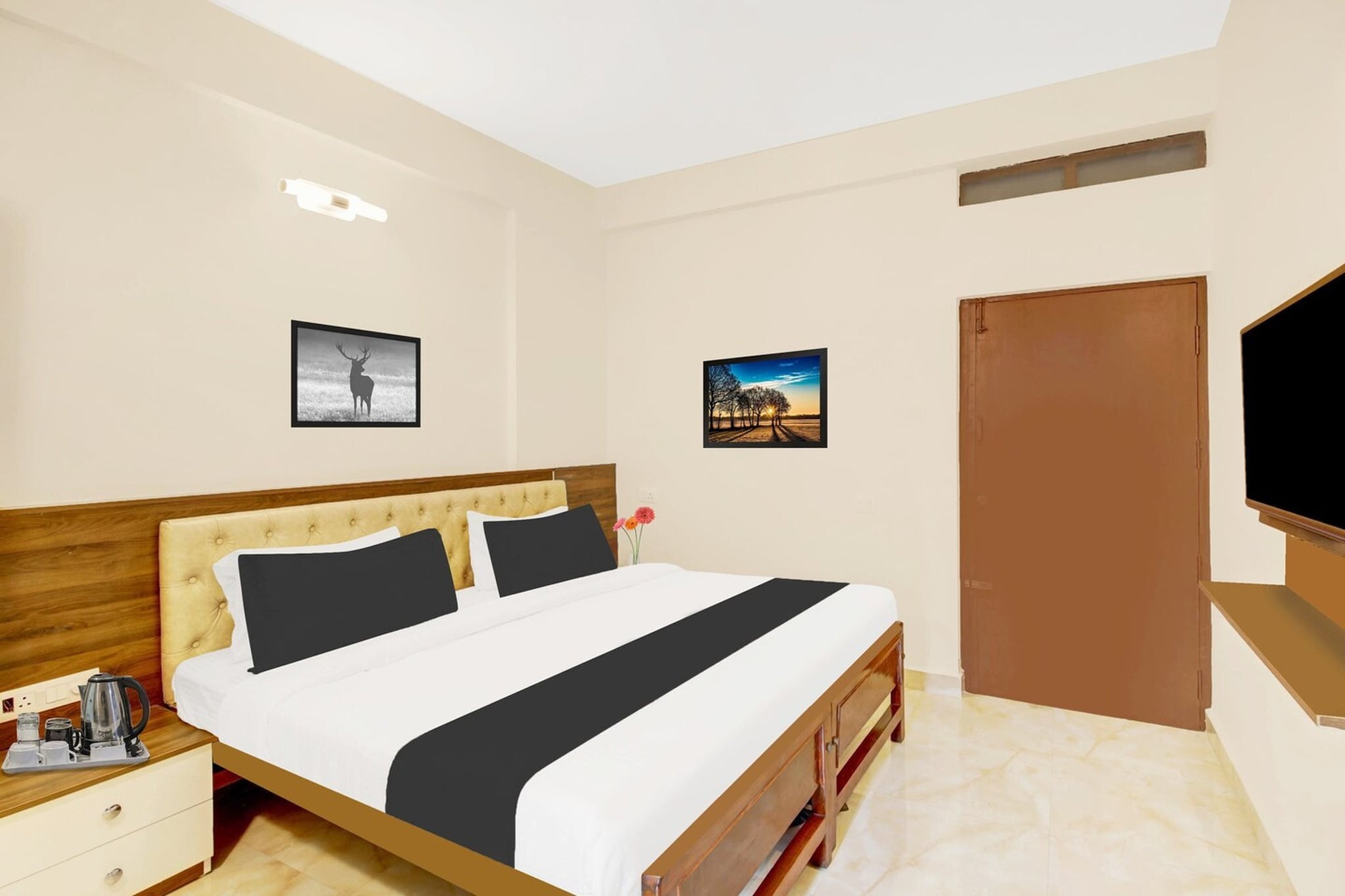 Comfortable Accommodations: Rooms feature air-conditioning, TV, and free WiFi throughout the property. Family rooms and amenities such as a lounge, elevator, and shared kitchen enhance guest comfort. Dining and Leisure: A family-friendly restaurant serves Indian cuisine for lunch and dinner. The bar provides a relaxing space for guests to unwind.
Unmarried couples are warmly welcome at this property.
Guests with local ID proof are warmly welcome.
Early Check-In Policy: A full day’s room rate will be charged for check-ins before 6:00 AM. Complimentary early check-in is available between 6:00 AM and 10:00 AM, subject to room availability.
Check-in is only available to guests aged 18 and above. Please provide a government-issued ID to confirm your age.