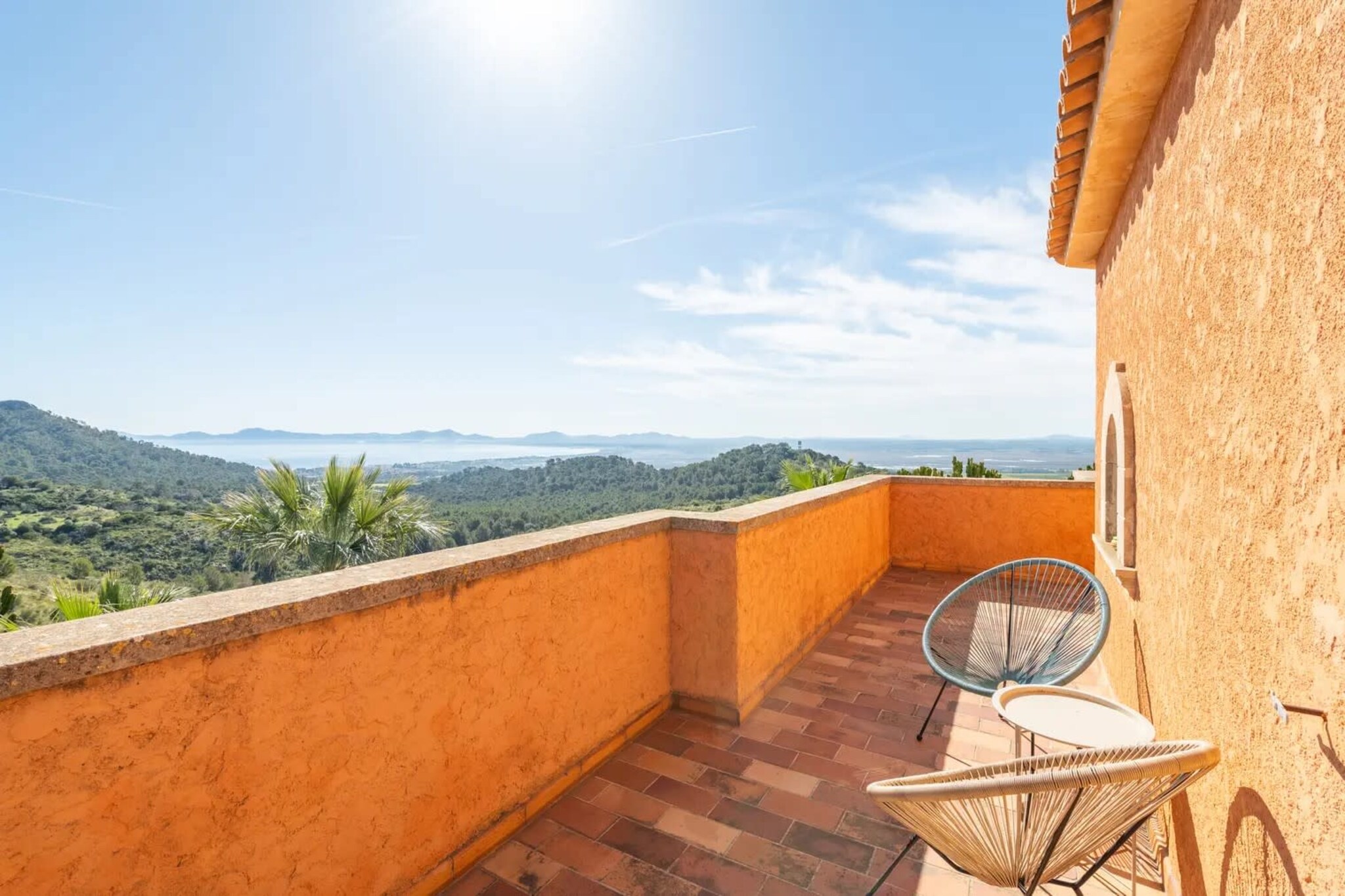 Villa Oscols in Aldf-Terrassenbalkon