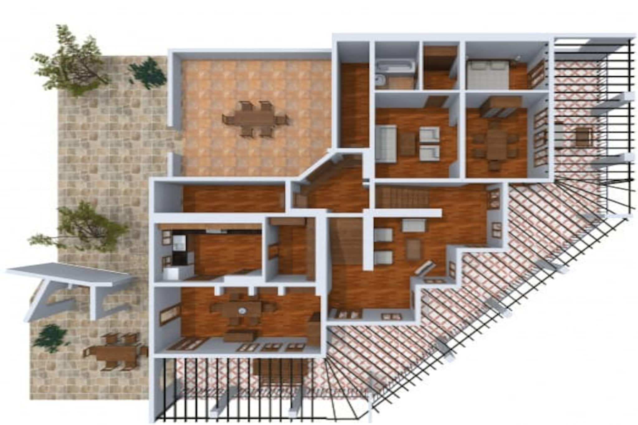 Villa Oscols in Aldf-Grundriss