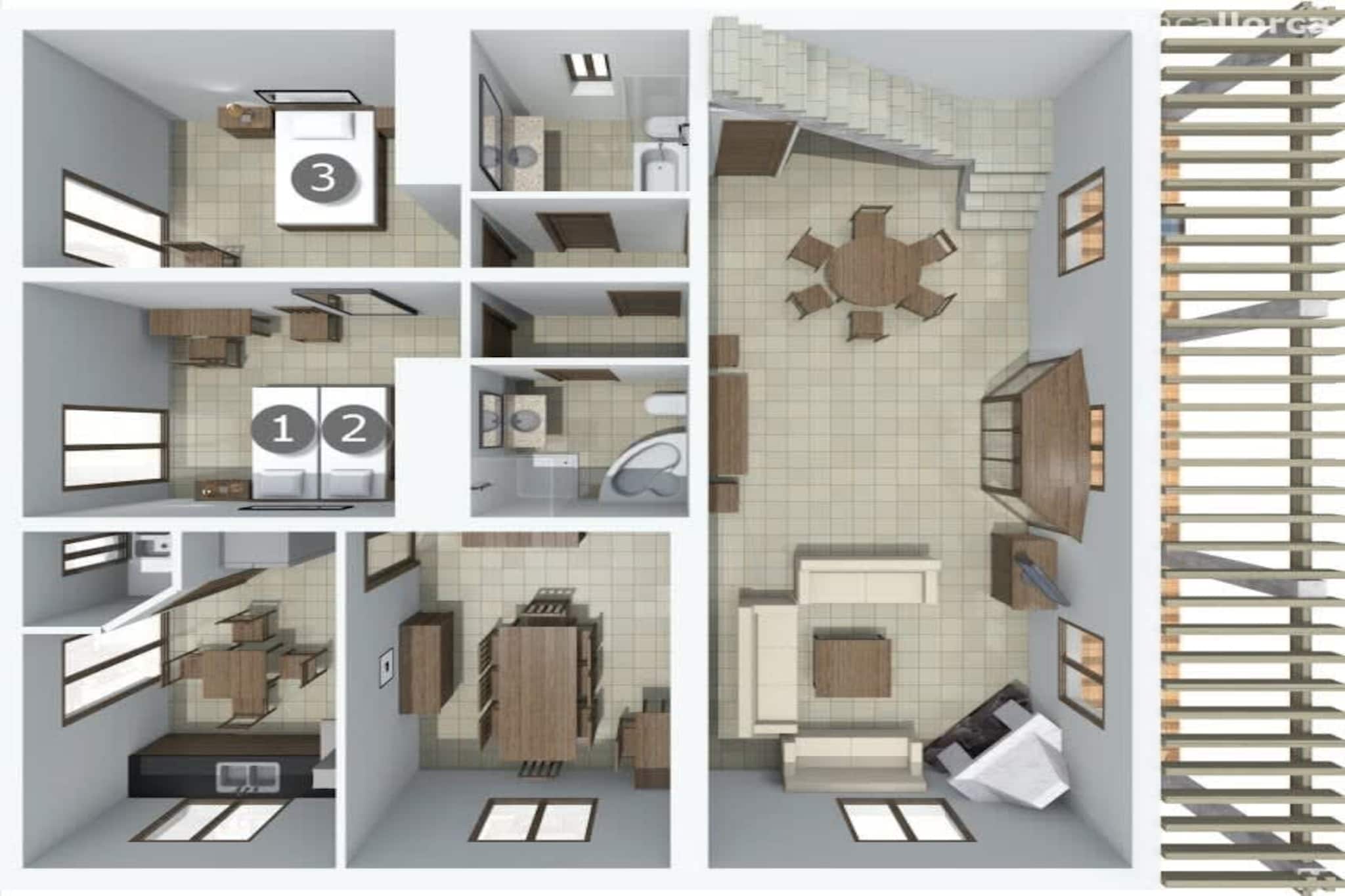 Villa Sa Sinia in Pe-Plan d'étage