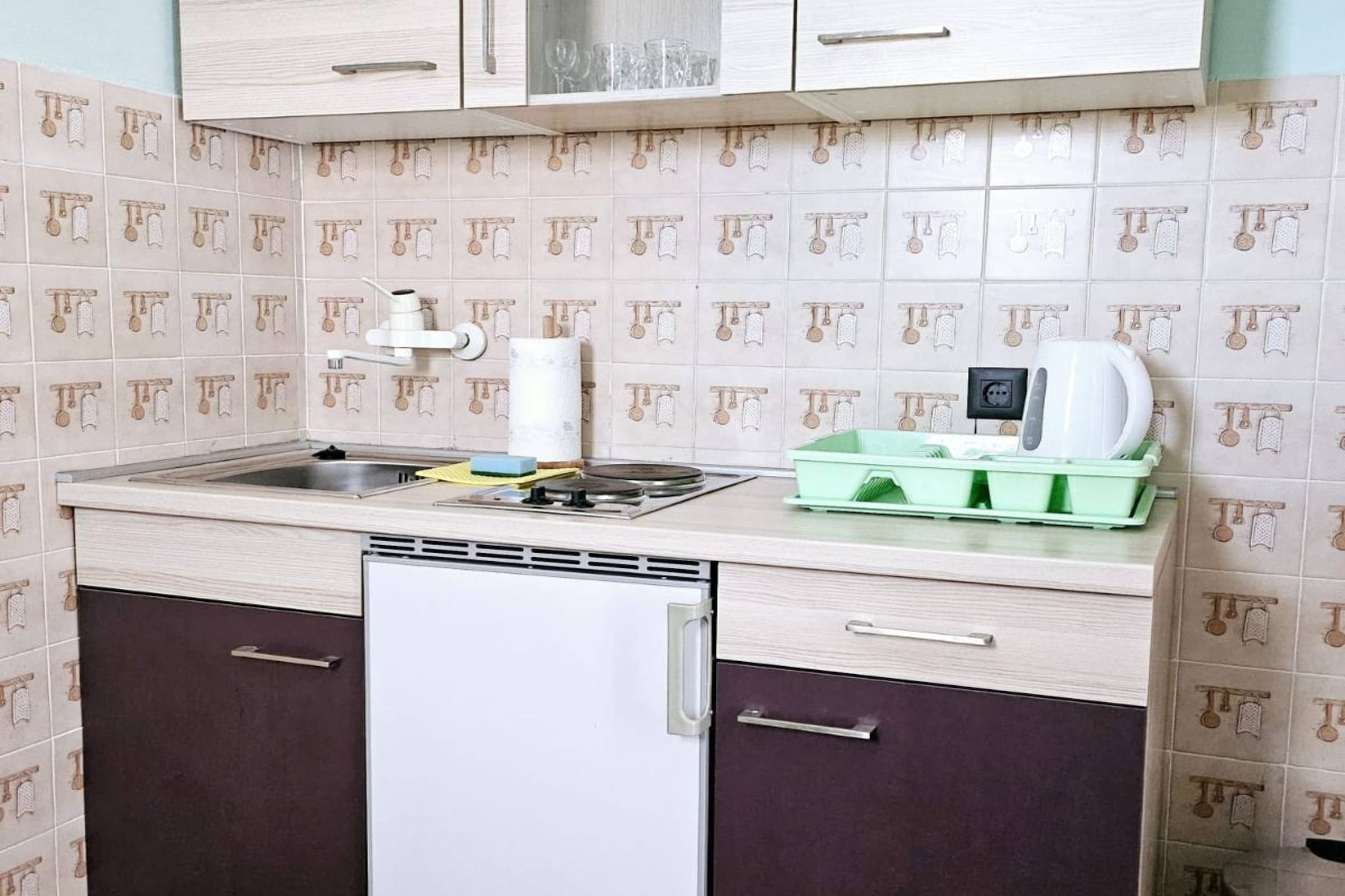 Apartments Željka - Studio Apartment with Terrace (1)-Küche