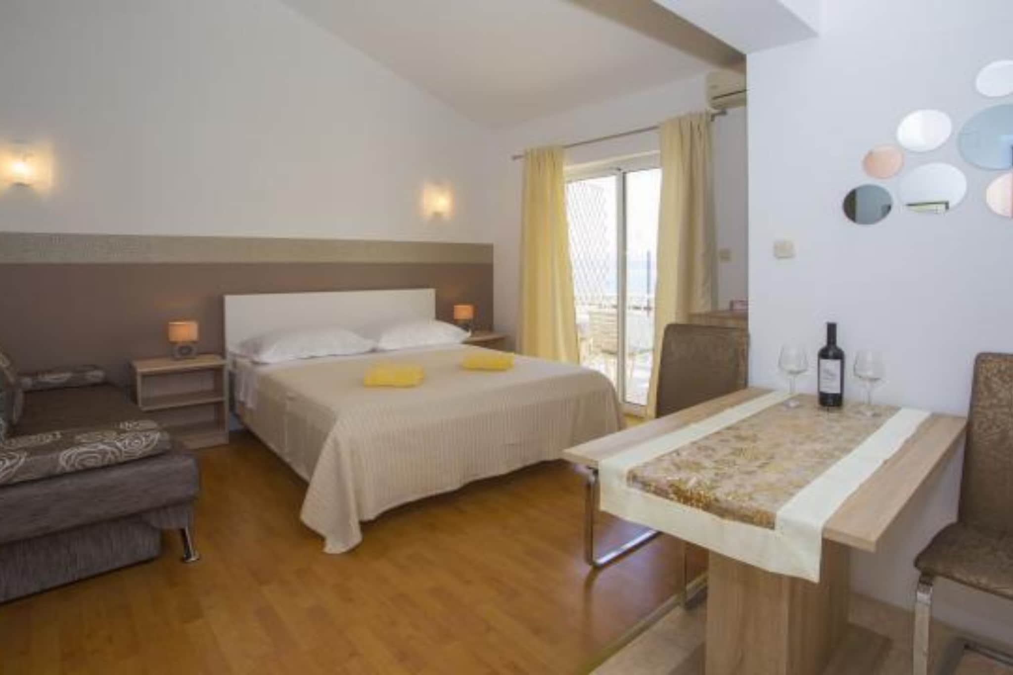 Sea View Apartments Lendic Podgora - Classic Studio Apartment with Terrace and Sea View-Bedroom