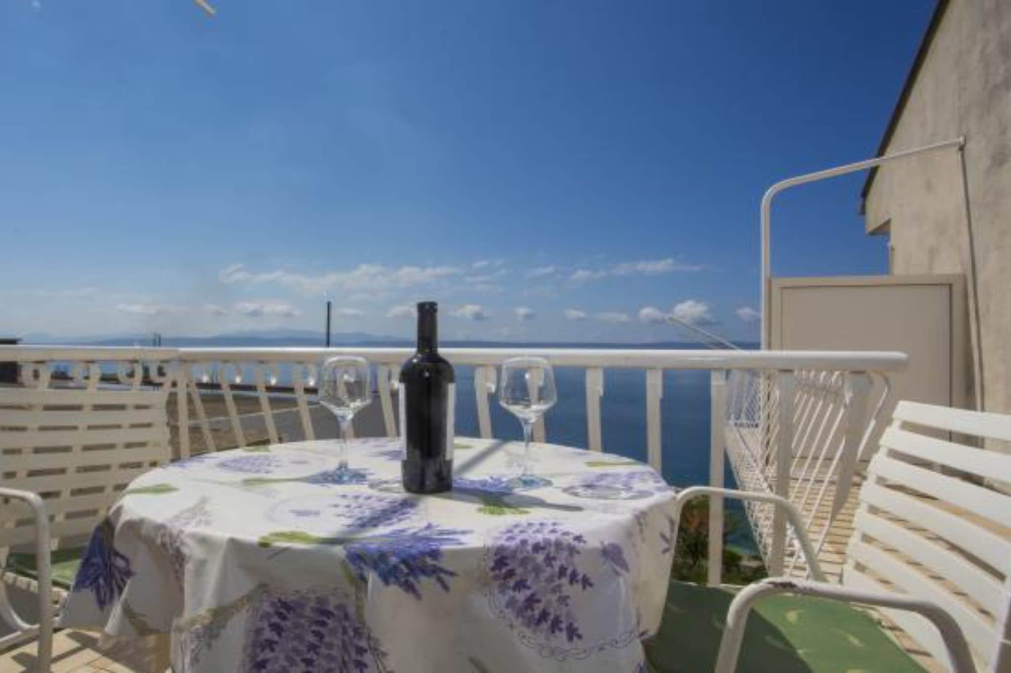 Sea View Apartments Lendic Podgora - Classic Studio Apartment with Terrace and Sea View-Terrace