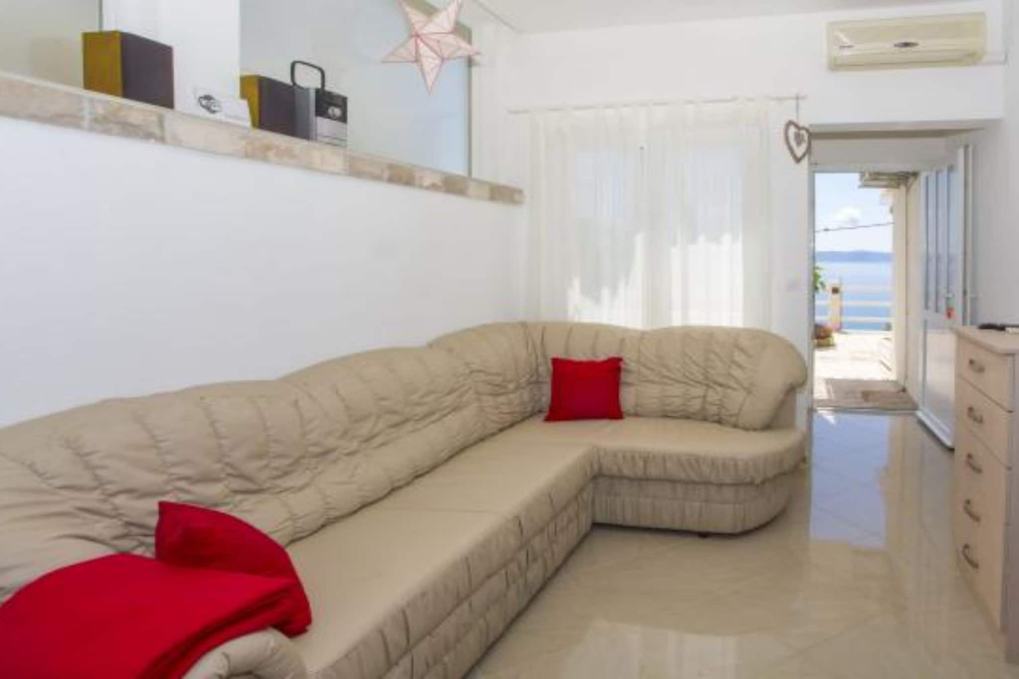 Sea View Apartments Lendic Podgora - Comfort Studio Apartment with  Balcony and Sea View-Living room