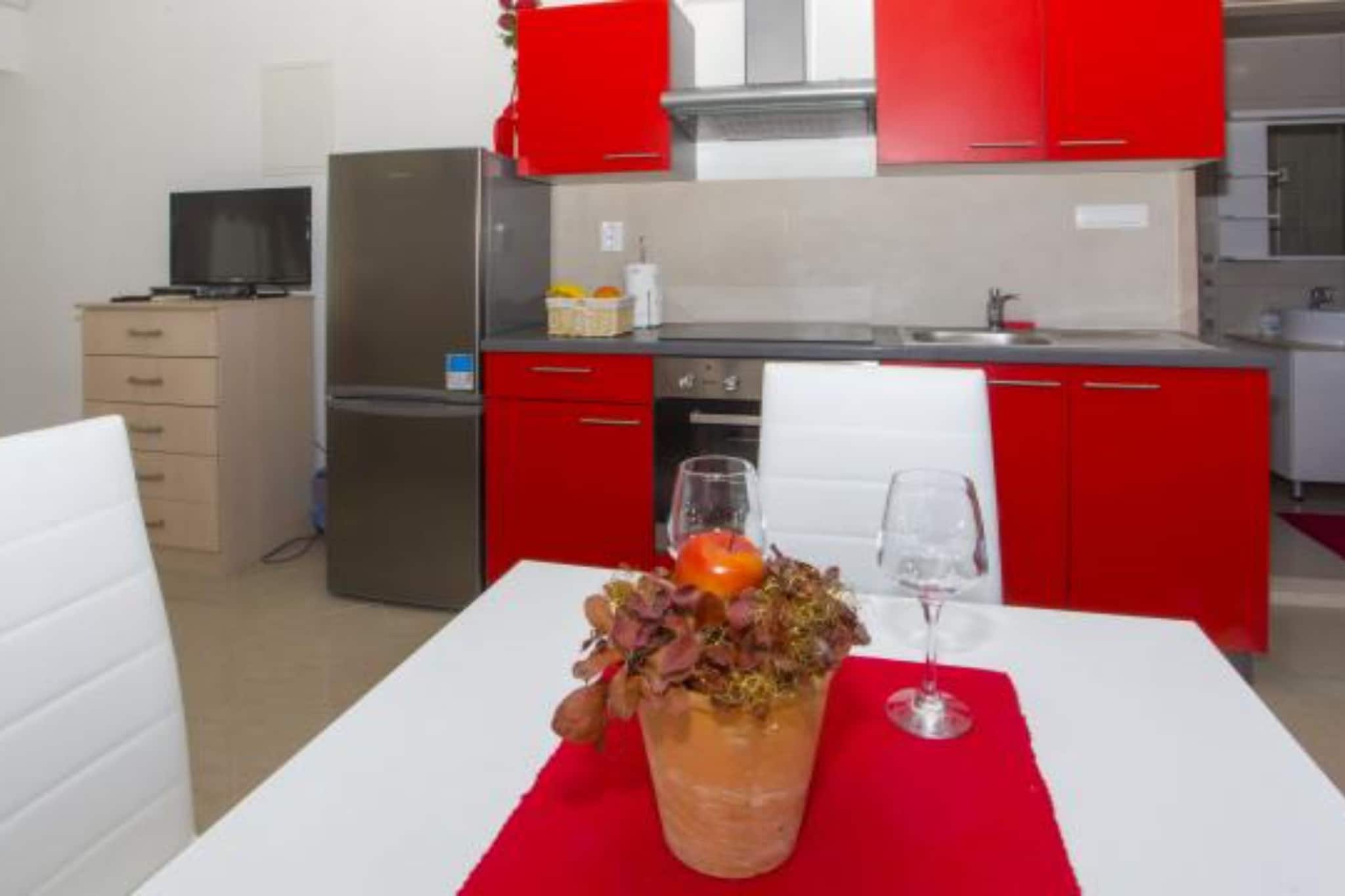 Sea View Apartments Lendic Podgora - Comfort Studio Apartment with  Balcony and Sea View-Kitchen