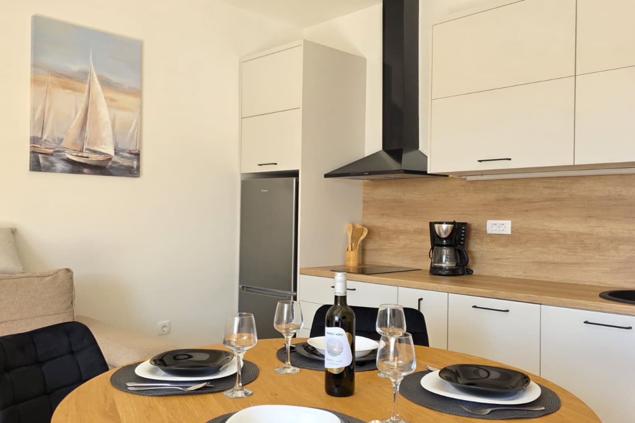 Penthouse Apartment Dijana - One Bedroom Apartment with Terrace-Küche