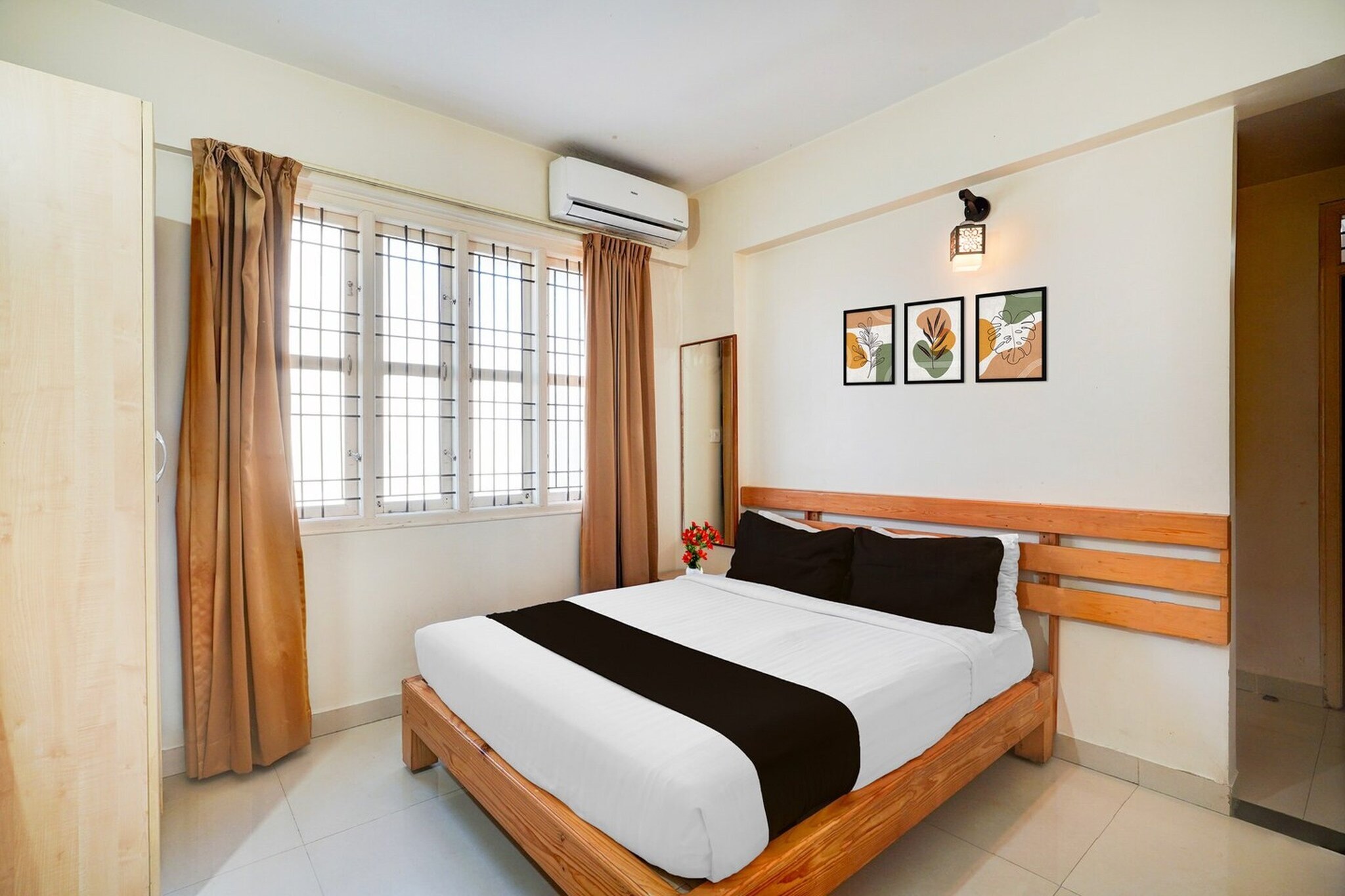 Comfortable Accommodations: Super Collection O Kalyan Nagar Formerly Prime Square in Bangalore offers family rooms with air-conditioning, private bathrooms, and free WiFi throughout the property. Each room includes a work desk, seating area, TV, and free toiletries.
Dining Experience: The family-friendly restaurant serves Indian cuisine with vegetarian options. Guests can enjoy lunch and dinner in a traditional, modern, or romantic ambience. Breakfast is available à la carte.
Convenient Facilities: The hotel features a 24-hour front desk, shared kitchen, housekeeping service, room service, and luggage storage. Additional amenities include a restaurant, free toiletries, and a work desk.
Prime Location: Located 24 km from Kempegowda International Airport, the hotel is near attractions such as Commercial Street (7 km), Bangalore Palace (8 km), and Cubbon Park (9 km). Guests appreciate the room comfort.
Unmarried couples are warmly welcome at this property.
Guests with local ID proof are warmly welcome.
Apologies, but we are currently unable to host foreign nationals at this property.
Early Check-In Policy: A full day’s room rate will be charged for check-ins before 6:00 AM. Complimentary early check-in is available between 6:00 AM and 10:00 AM, subject to room availability.
Check-in is only available to guests aged 18 and above. Please provide a government-issued ID to confirm your age.