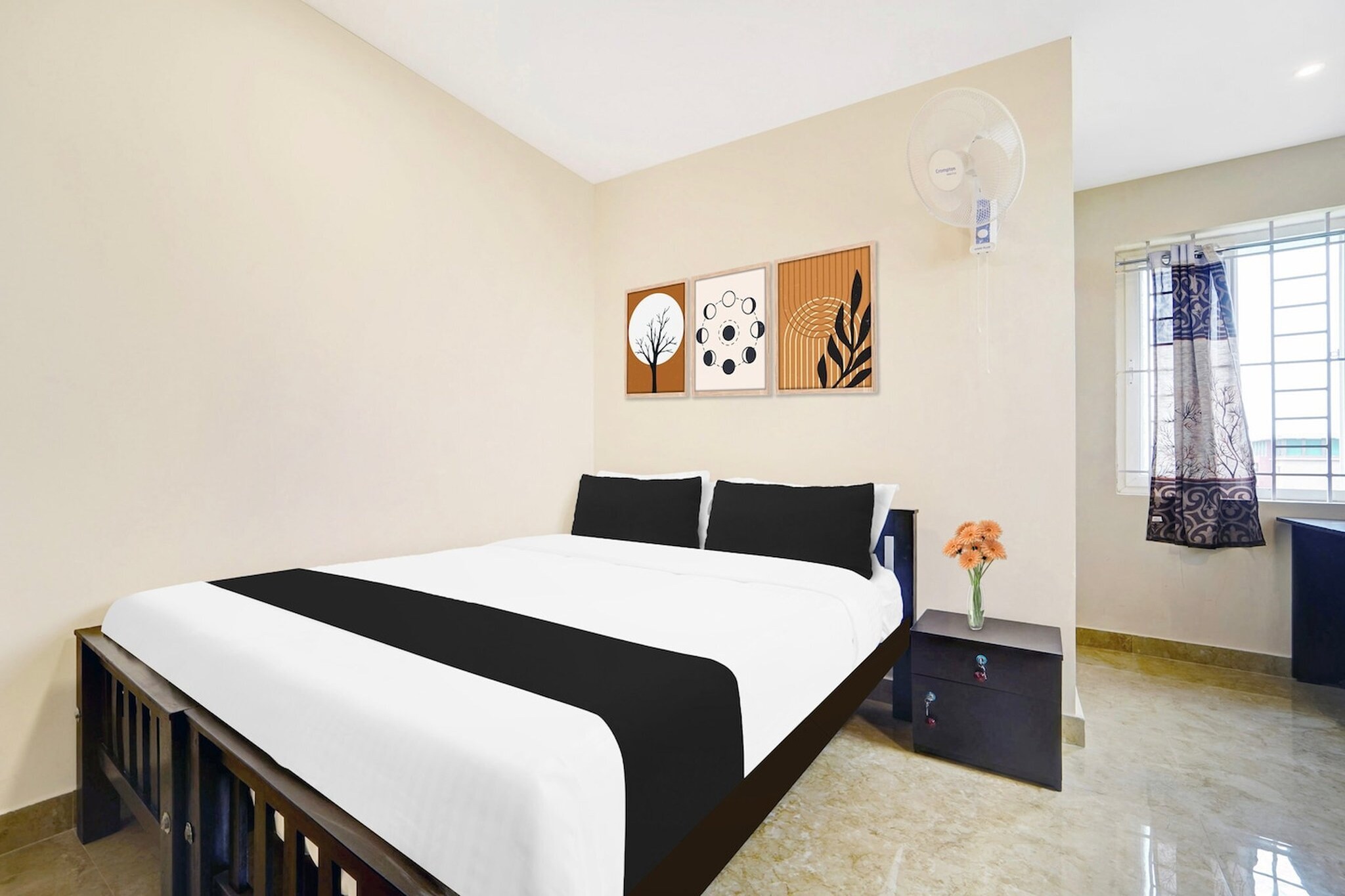 Comfortable Accommodations: Super Collection O Saravanampatti in Coimbatore offers family rooms with air-conditioning, private bathrooms, work desks, and seating areas. Each room includes free toiletries, bath or shower, TV, tiled floors, and wardrobes.
Essential Facilities: Guests enjoy free WiFi throughout the property, a lift, 24-hour front desk, housekeeping service, room service, and luggage storage. Additional amenities include air-conditioning, private bathrooms, work desks, seating areas, free toiletries, bath or shower, TV, tiled floors, and wardrobes.
Convenient Location: Located 13 km from Coimbatore International Airport, the hotel is near Codissia Trade Fair Complex (10 km), Coimbatore Junction (12 km), and Podanur Junction (18 km).
Unmarried couples are warmly welcome at this property.
Guests with local ID proof are warmly welcome.
Early Check-In Policy: A full day's room rate will be charged for check-ins before 6:00 AM. Complimentary early check-in is available between 6:00 AM and 10:00 AM, subject to room availability.
Check-in is only available to guests aged 18 and above. Please provide a government-issued ID to confirm your age.