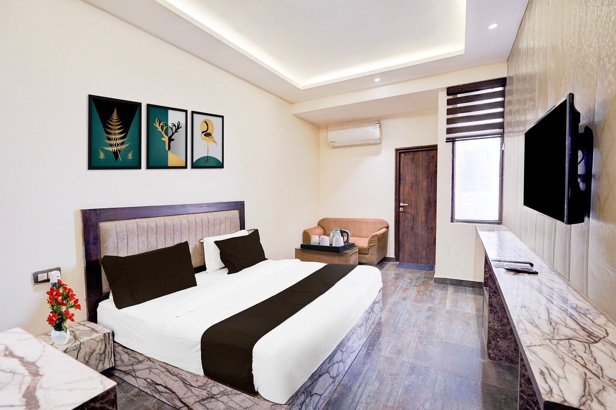 Comfortable Accommodations: Super Collection O Sector 108 Noida in Noida offers family rooms with air-conditioning, private bathrooms, work desks, and seating areas. Each room includes free toiletries, bath or shower, TV, tiled floors, and a wardrobe.

Essential Facilities: Guests enjoy free WiFi throughout the property, a lift, 24-hour front desk, housekeeping service, room service, and luggage storage. Free on-site parking is available.

Convenient Location: Located 28 km from Hindon Airport, the hotel is near attractions such as Swaminarayan Akshardham (19 km), Tughlaqabad Fort (20 km), Humayun's Tomb (22 km), and India Gate (25 km).

Unmarried couples are warmly welcome at this property.             
Guests with local ID proof are warmly welcome.
Apologies, but we are currently unable to host foreign nationals at this property.
Early Check-In Policy: A full dayç—´ room rate will be charged for check-ins before 6:00 AM. Complimentary early check-in is available between 6:00 AM and 10:00 AM, subject to room availability.
Check-in is only available to guests aged 18 and above. Please provide a government-issued ID to confirmÂ yourÂ age.
