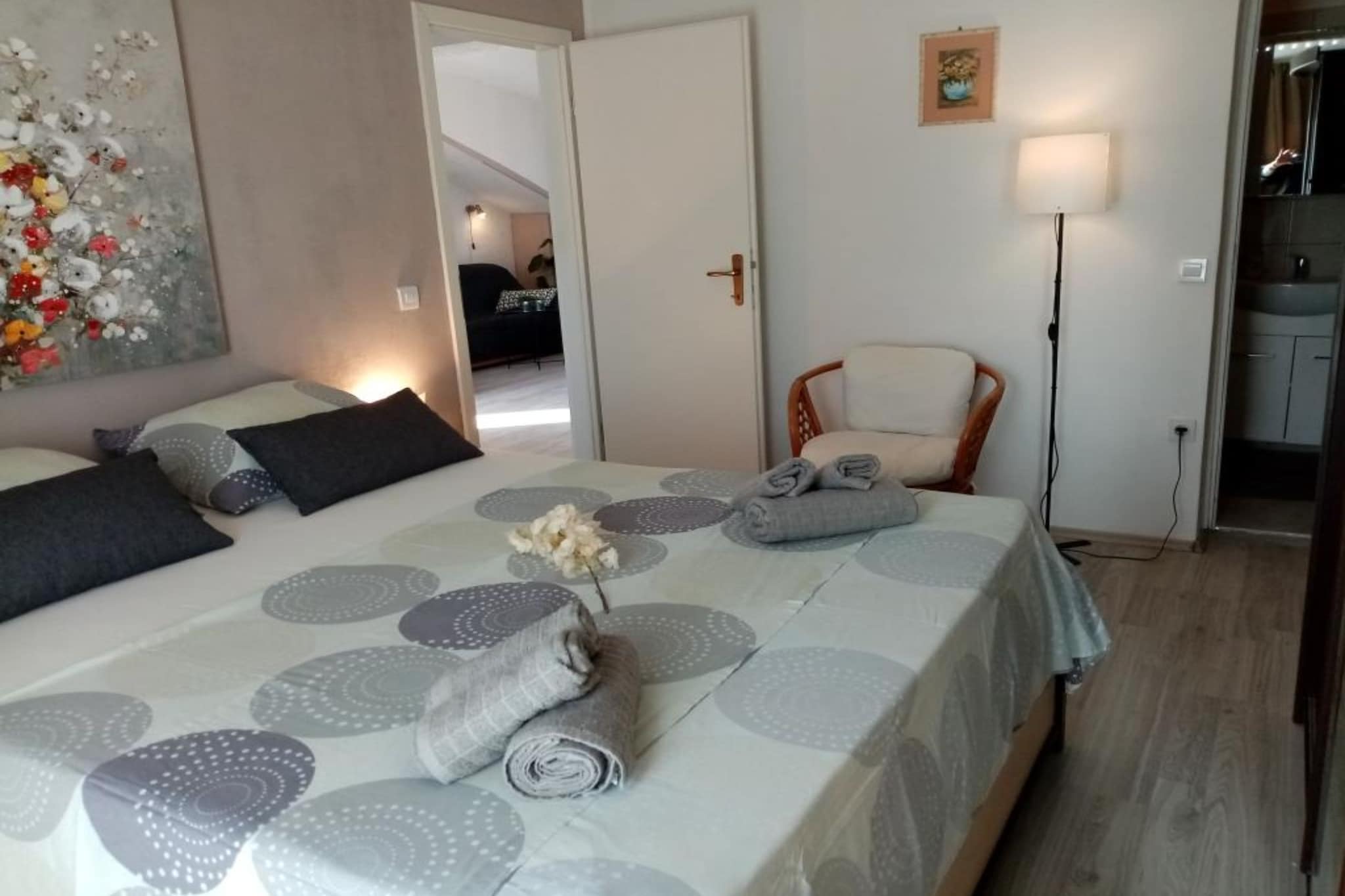 Apartments Silva - Superior Two Bedroom Apartment with Balcony and Sea View-Chambre