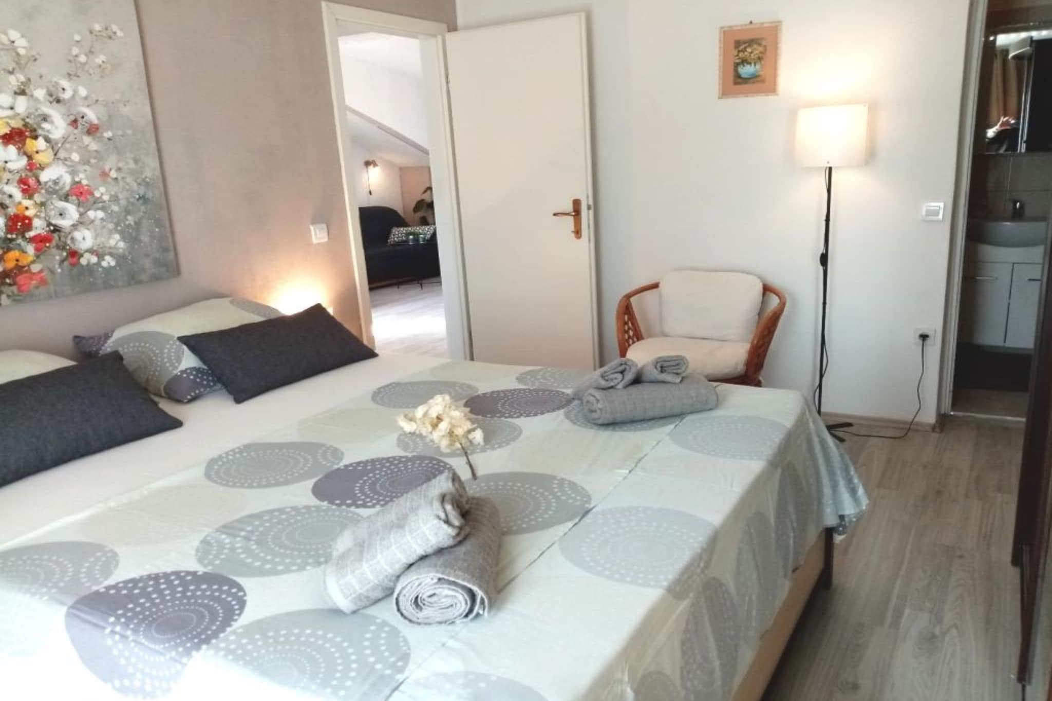 Apartments Silva - Superior Two Bedroom Apartment with Balcony and Sea View-Chambre