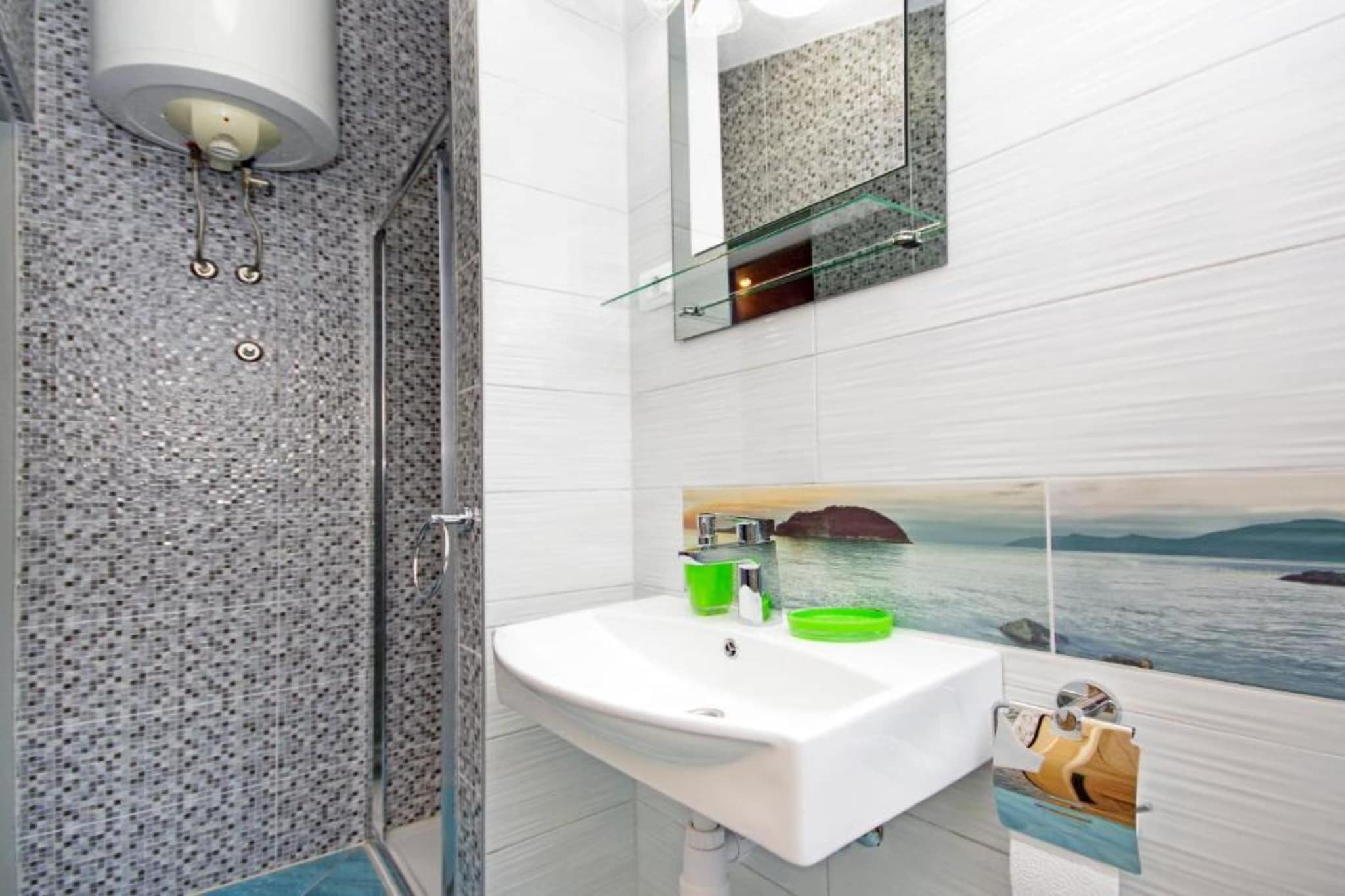 Apartments Ribarević - Three Bedroom Apartment With Terrace and Sea View-Bathroom