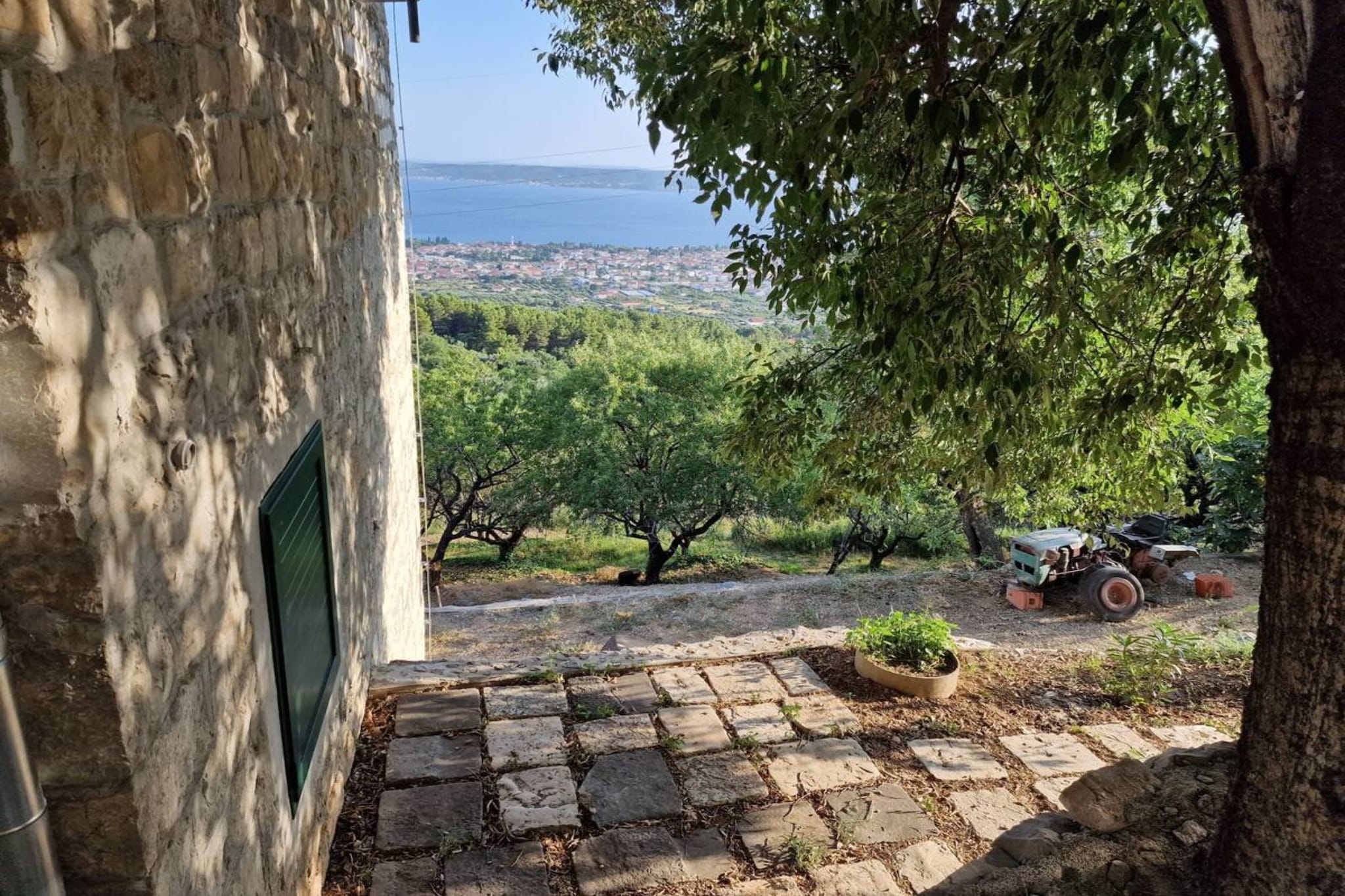 Stone House Bay View Kaštela - Two Bedroom House with Pool-Extérieur