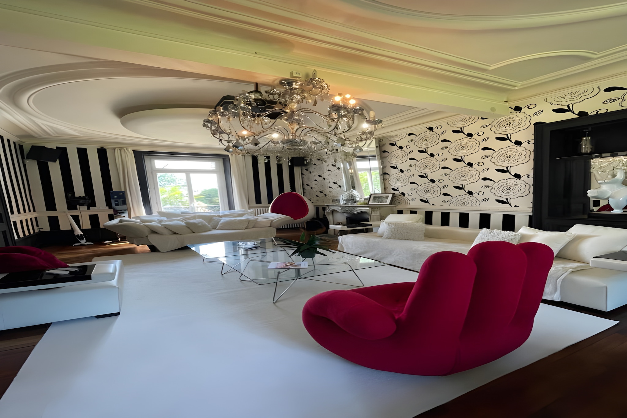 Domaine de la Belvaudière - 22pers - Piscine - Lux-Woonkamer