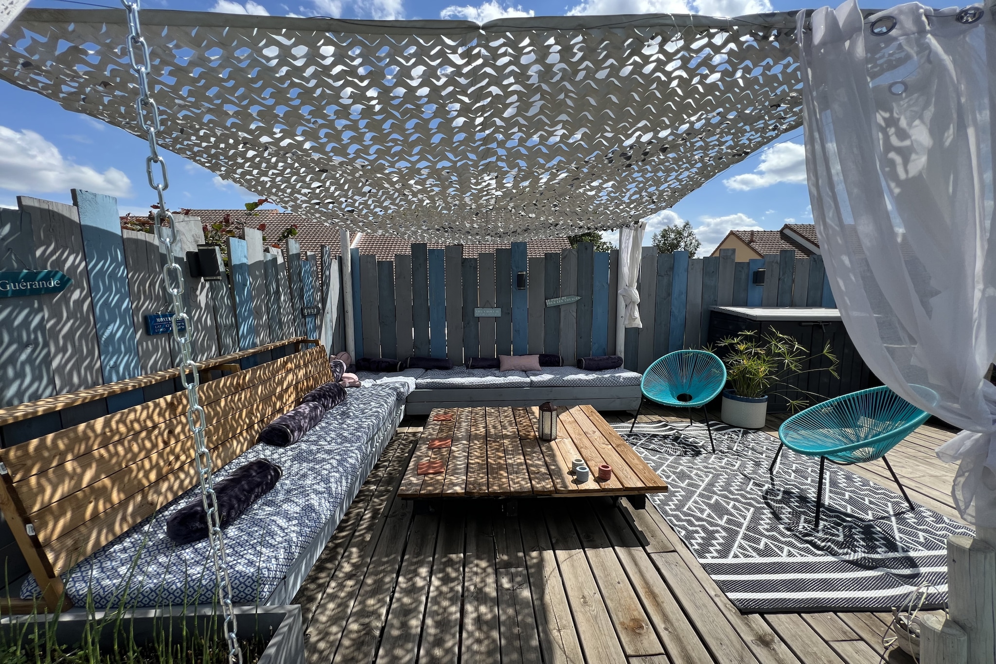 Villa Cap Ferret - 10pers - Piscine - Rêve au Mans-Terrasbalkon