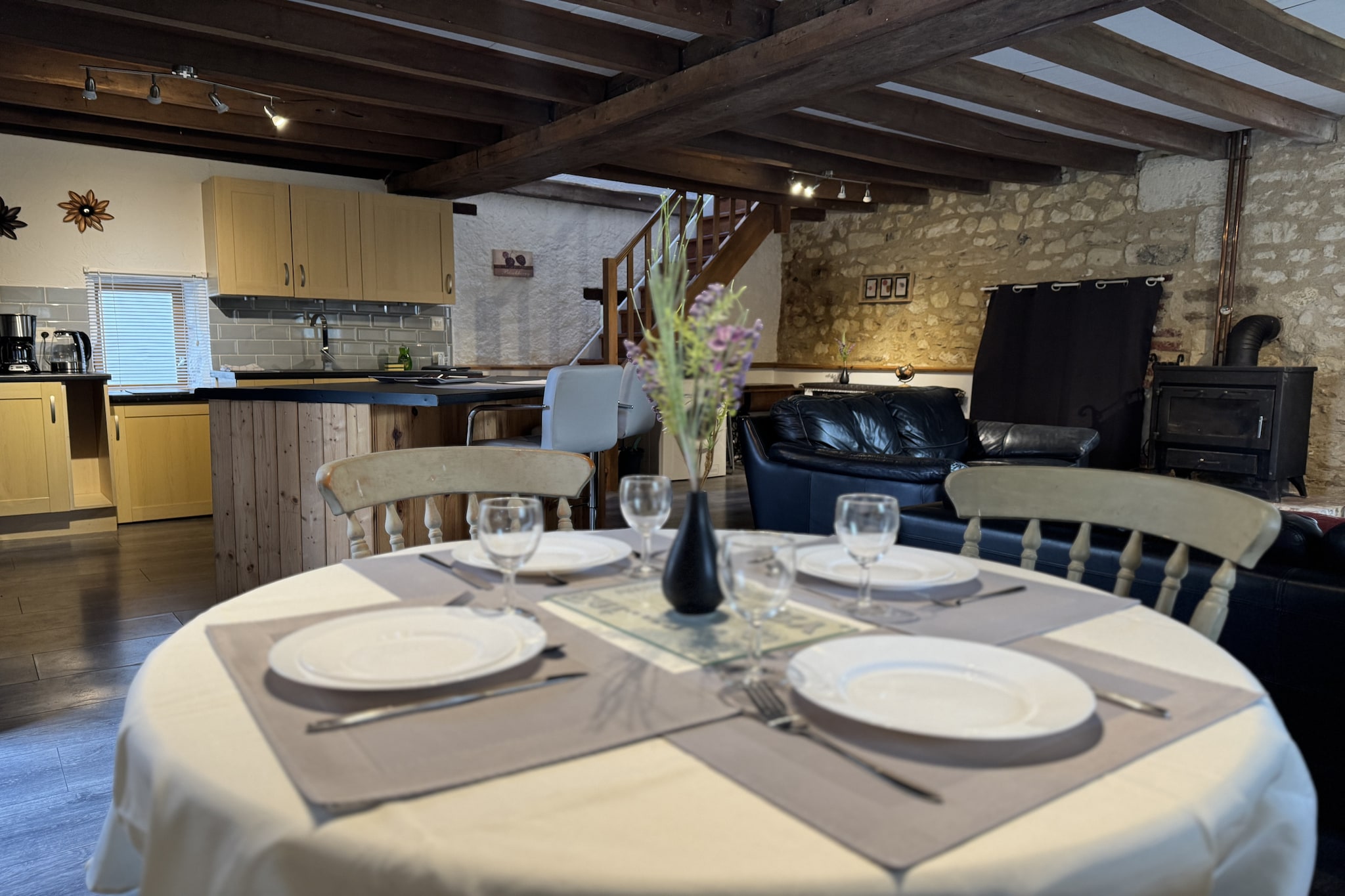 La Grange D'EsusTerra - Piscine - 6 pers - Rêve au-Eetkamer