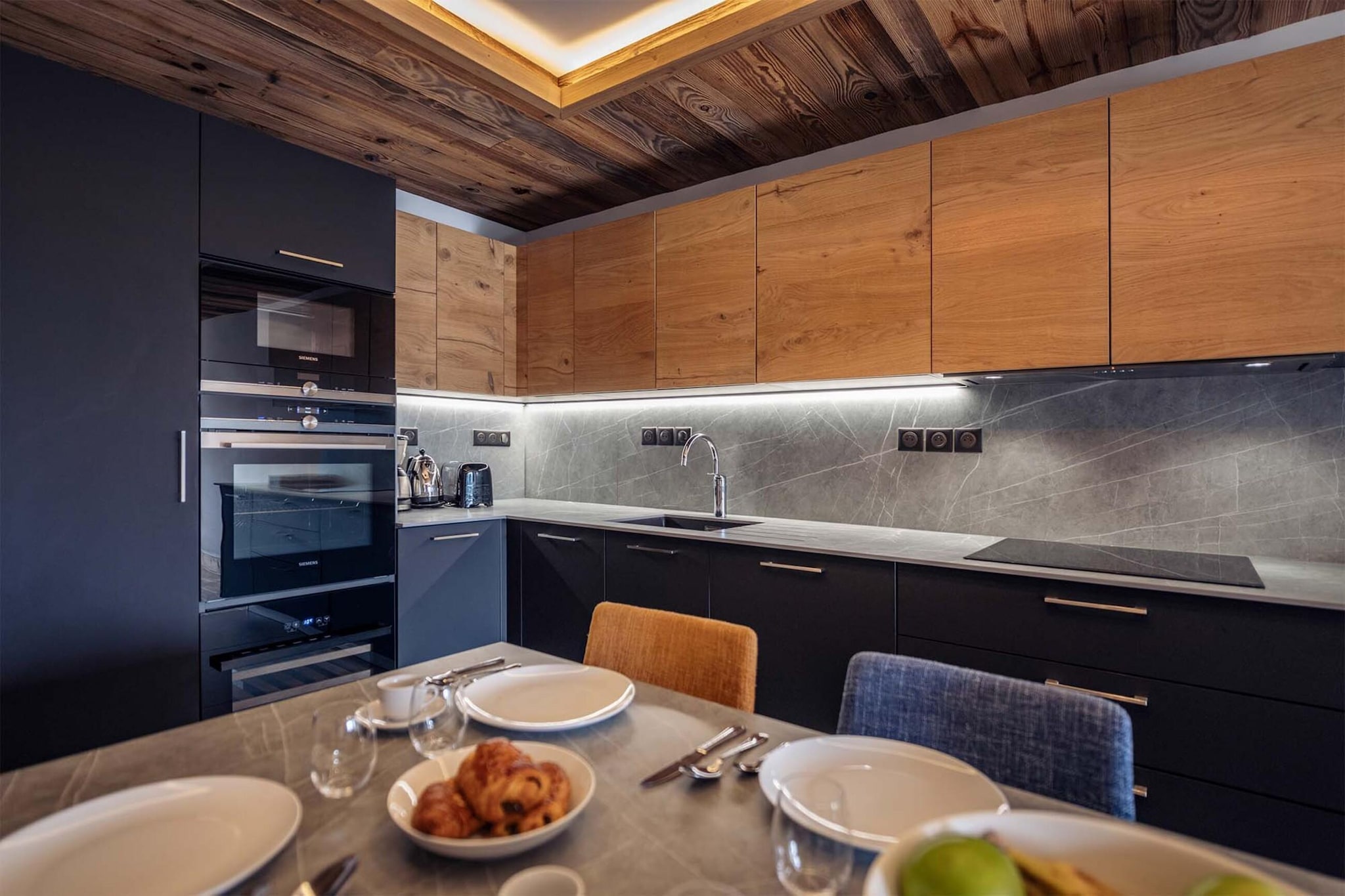 Apartment No 1 4-room duplex  2 cabins-Keuken