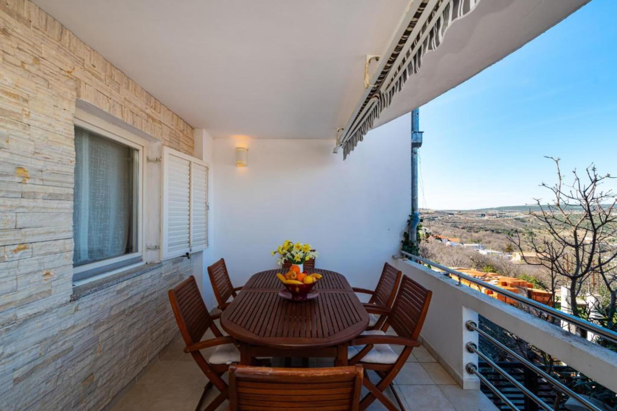Holiday Home Rovanjska - Three Bedroom House with Sea View-Terrassenbalkon