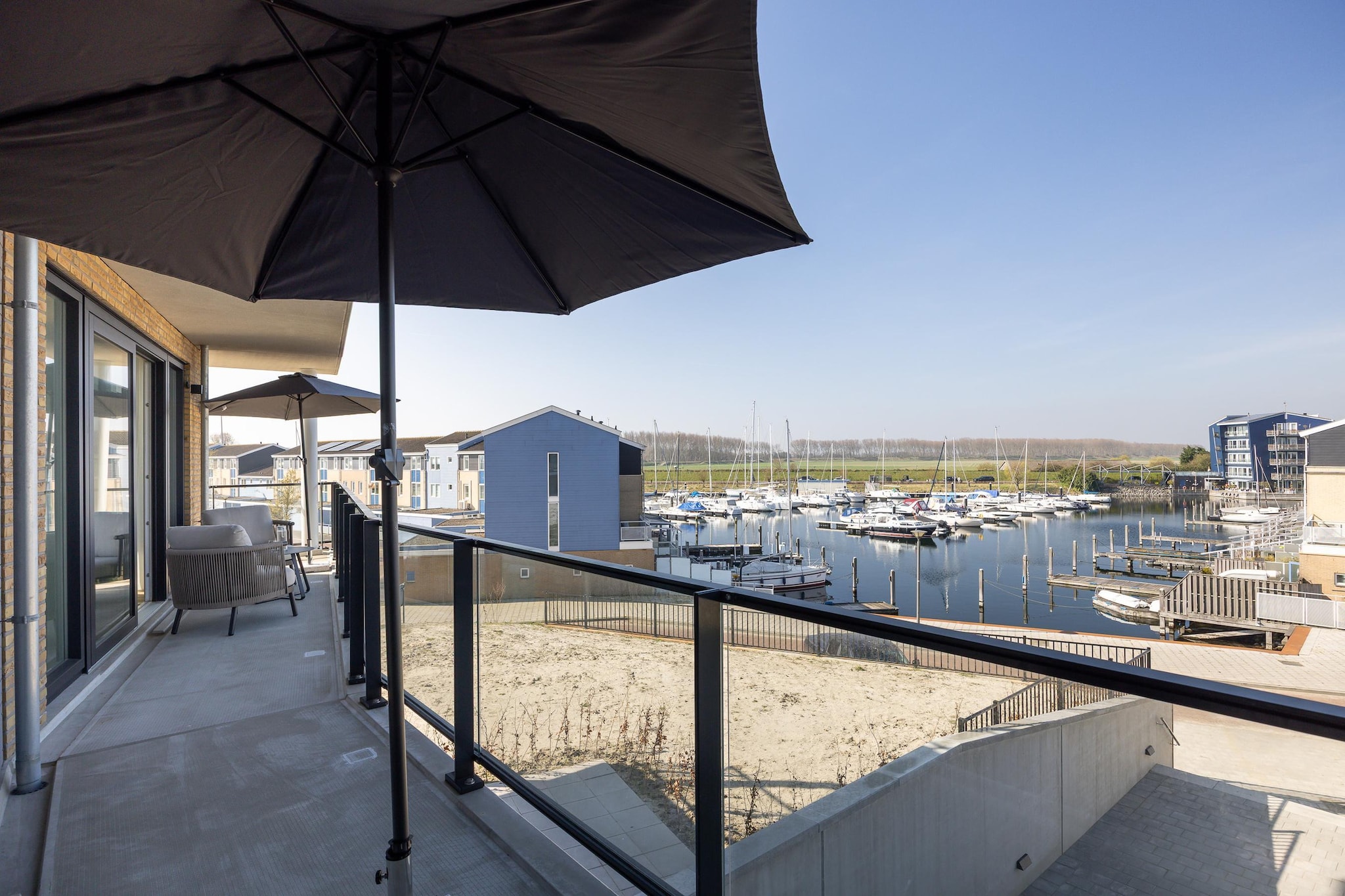 Havenzicht 10B Kortgene-Terrassenbalkon