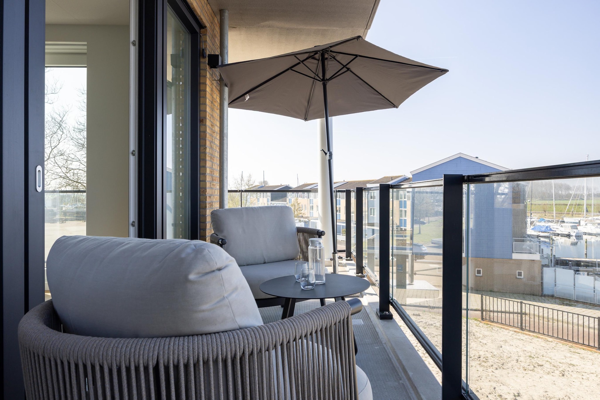 Havenzicht 10B Kortgene-Terrassenbalkon