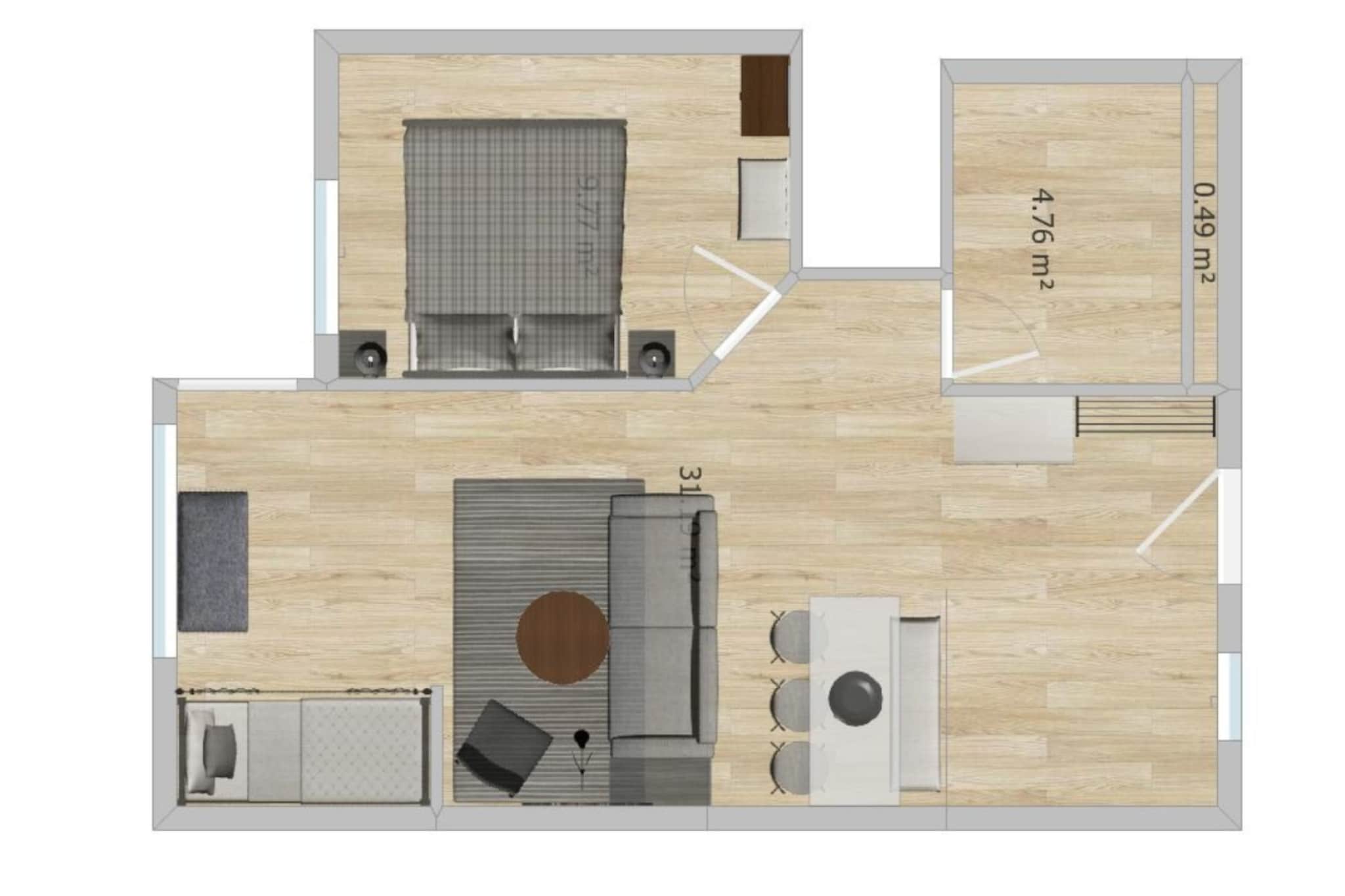Apartment Alpenblick 2302-Plattegrond
