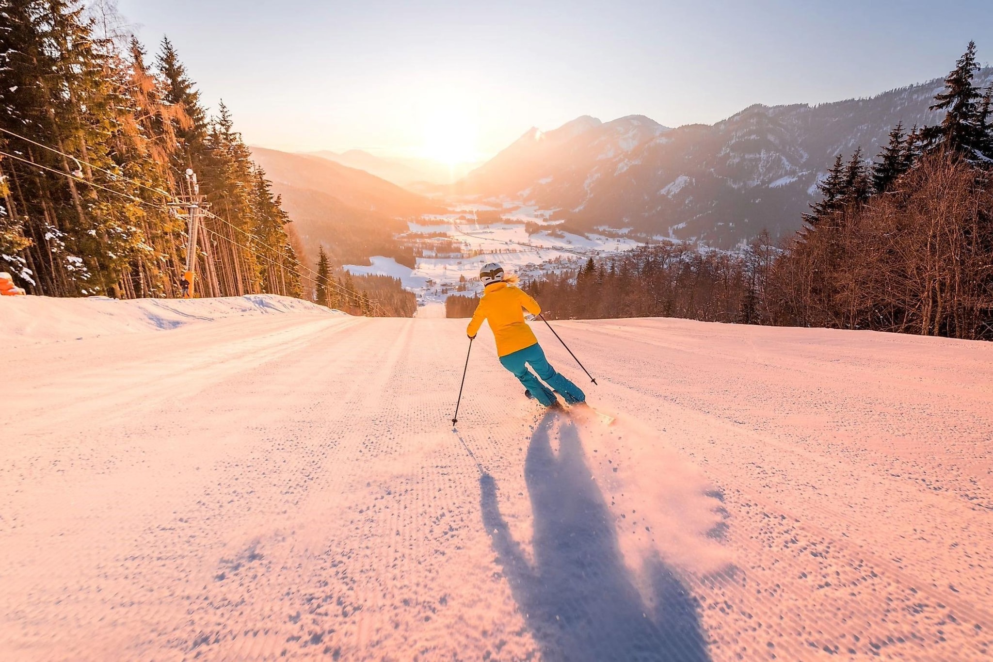 Chalet Almzeit-Gebied winter 1km