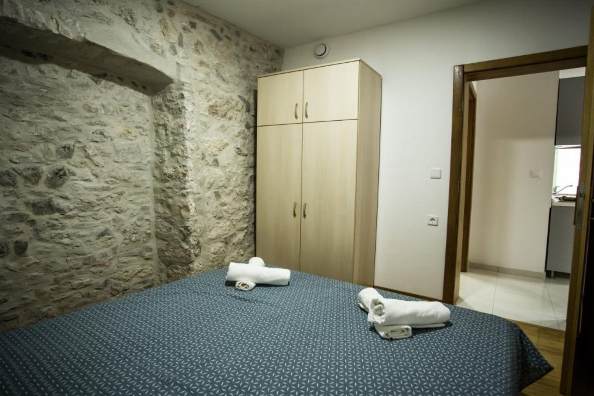 Apartments Stone House Murter - Two Bedroom Apartment with Balcony-Bedroom