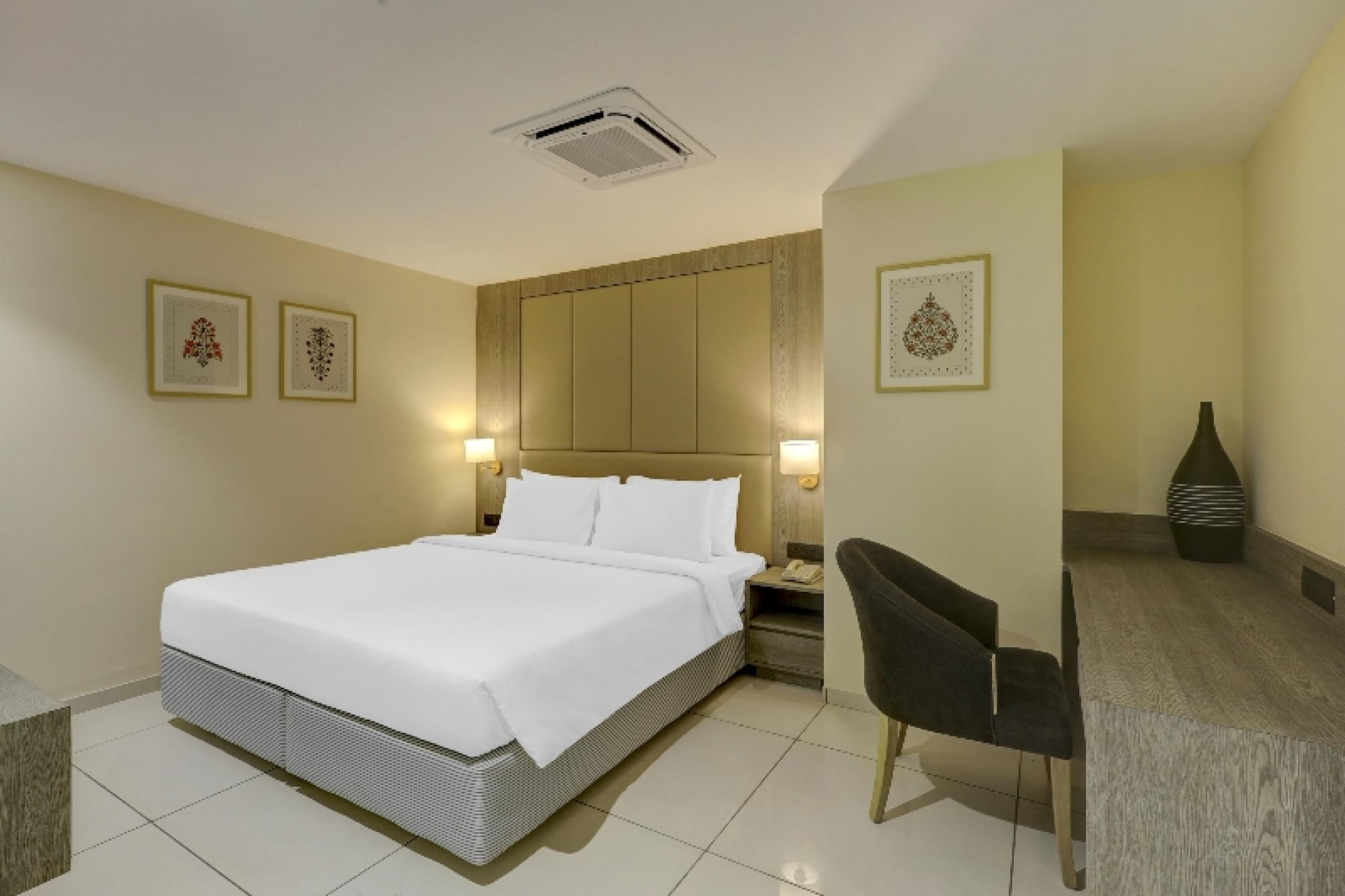 Blissful Stays at Sunday Hotel Vadodara, Vadodara is the hotel wing within Iscon Janmahal – the newest shopping arcade in the city. It is centrally located with easy access to the airport, railway station, bus stand and corporate hubs. The hotel offers a classy and fresh stay experience for those looking for a quick change of scene.
Sunday is all about Reset. Sunday is a day that is reserved for resetting which is the philosophy this brand is built on – Reset. It’s a Sunday thing.
Signature mocktails, breakfast till 10 pm, flexible check-in and more – get set to reset your vacay!
Explore the trendy Alembic Art District, traditional thali joints like Sasuma and Mandap or the famous Ratri Bazaar for street food – all within a 20-min drive from the hotel
Enjoy a quick 6-hour power rest cause the hotel is located bang opposite the railway station, right next to the bus stand and about a 10-min drive from the airport
Blissful Stays at Sunday Hotel Vadodara, Vadodara is located in the heart of the city! A mere 5-minute walk away from the Vadodara Railway Station and Bus Depot, and an approximately 10-minute drive to the airport. Explore the Alembic art district and quench your thirst with refreshing kombucha or head to the Ratri Bazaar for some lip-smacking street food – all within a 7-8 min drive.
Unmarried couples are warmly welcome at this property.
Guests with local ID proof are warmly welcome.
Early Check-In Policy: A full day’s room rate will be charged for check-ins before 6:00 AM. Complimentary early check-in is available between 6:00 AM and 10:00 AM, subject to room availability.
Check-in is only available to guests aged 18 and above. Please provide a government-issued ID to confirm your age.