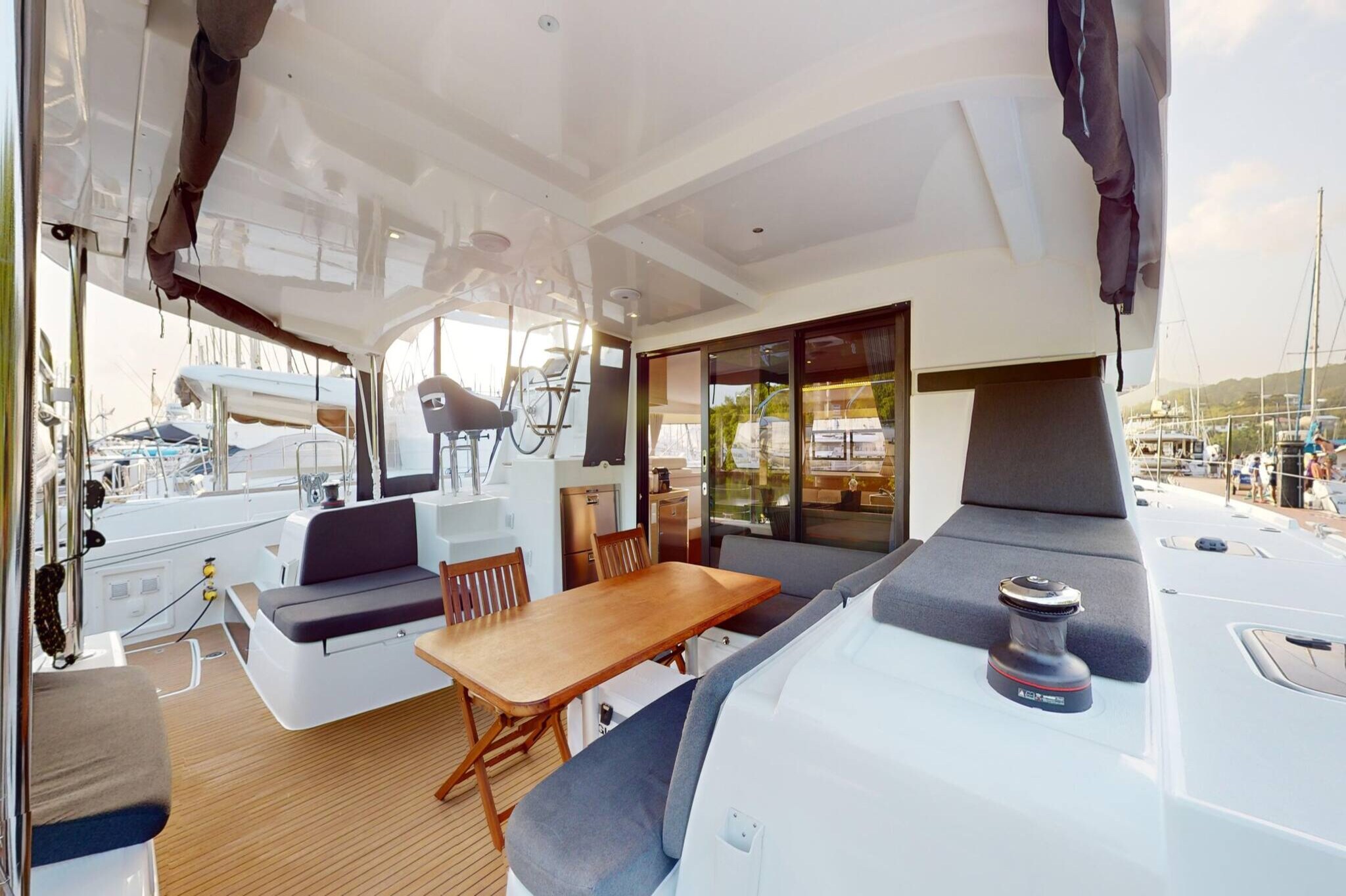 Living room(TV, seating area), Kitchen(electric kettle, toaster, coffee machine, oven, dishwasher, fridge, freezer, Juicer, dishes and cutlery), bedroom(double bed), bedroom(double bed), bedroom(double bed), bedroom(double bed), bathroom(shower), bathroom(shower), bathroom(shower), bathroom(shower), dining table, balcony, air conditioning, terrace, BBQ, padel court, iron, hairdryer, Dedicated workspace