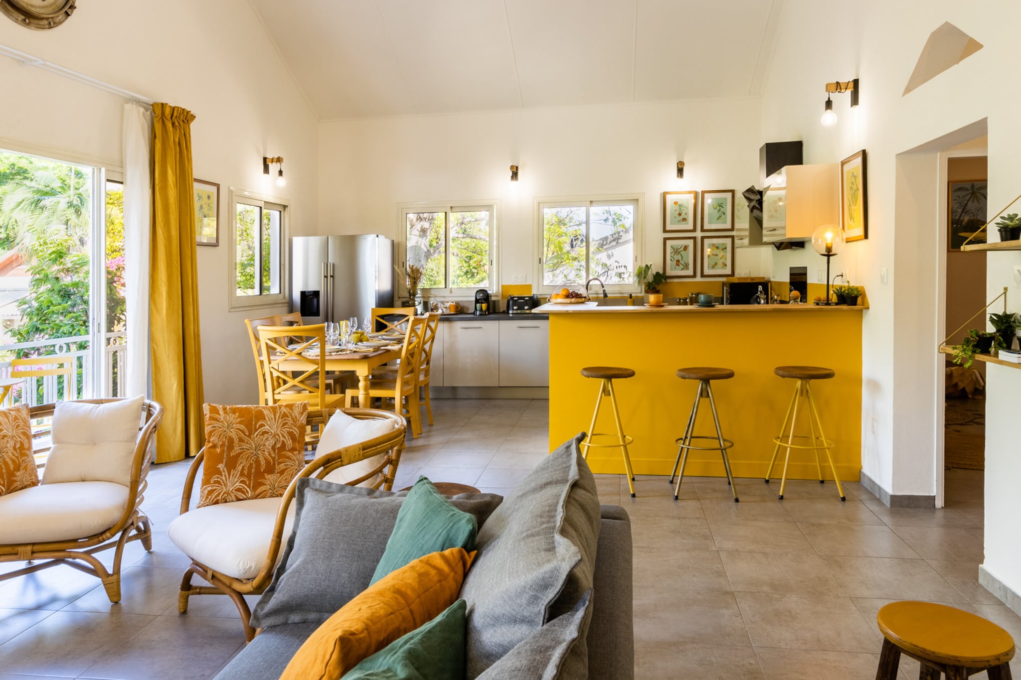 Kaz Zévi - Haut de Villa 4* à la Saline les Bains-Living room