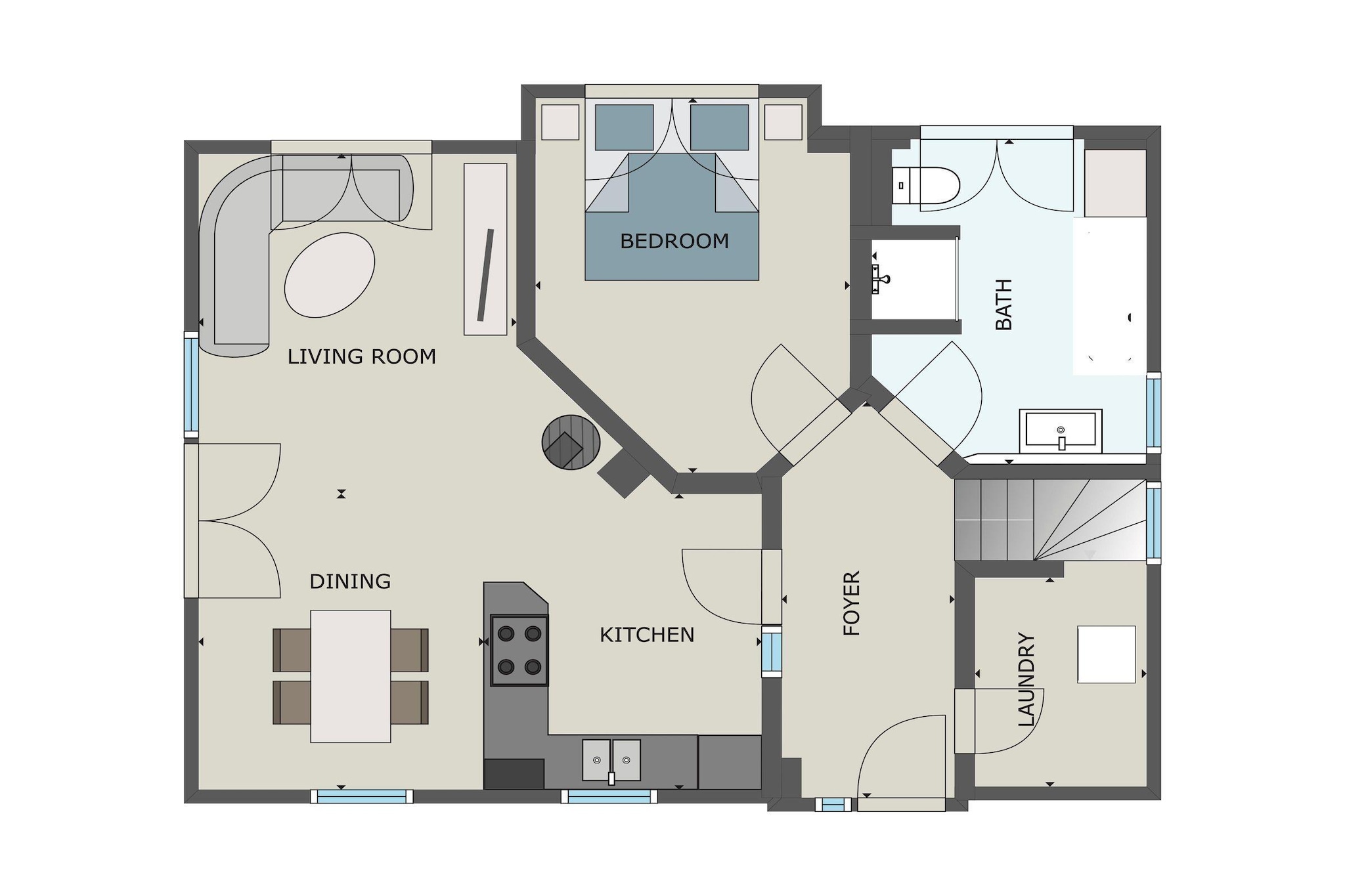 Haubenlerche 15-Plattegrond