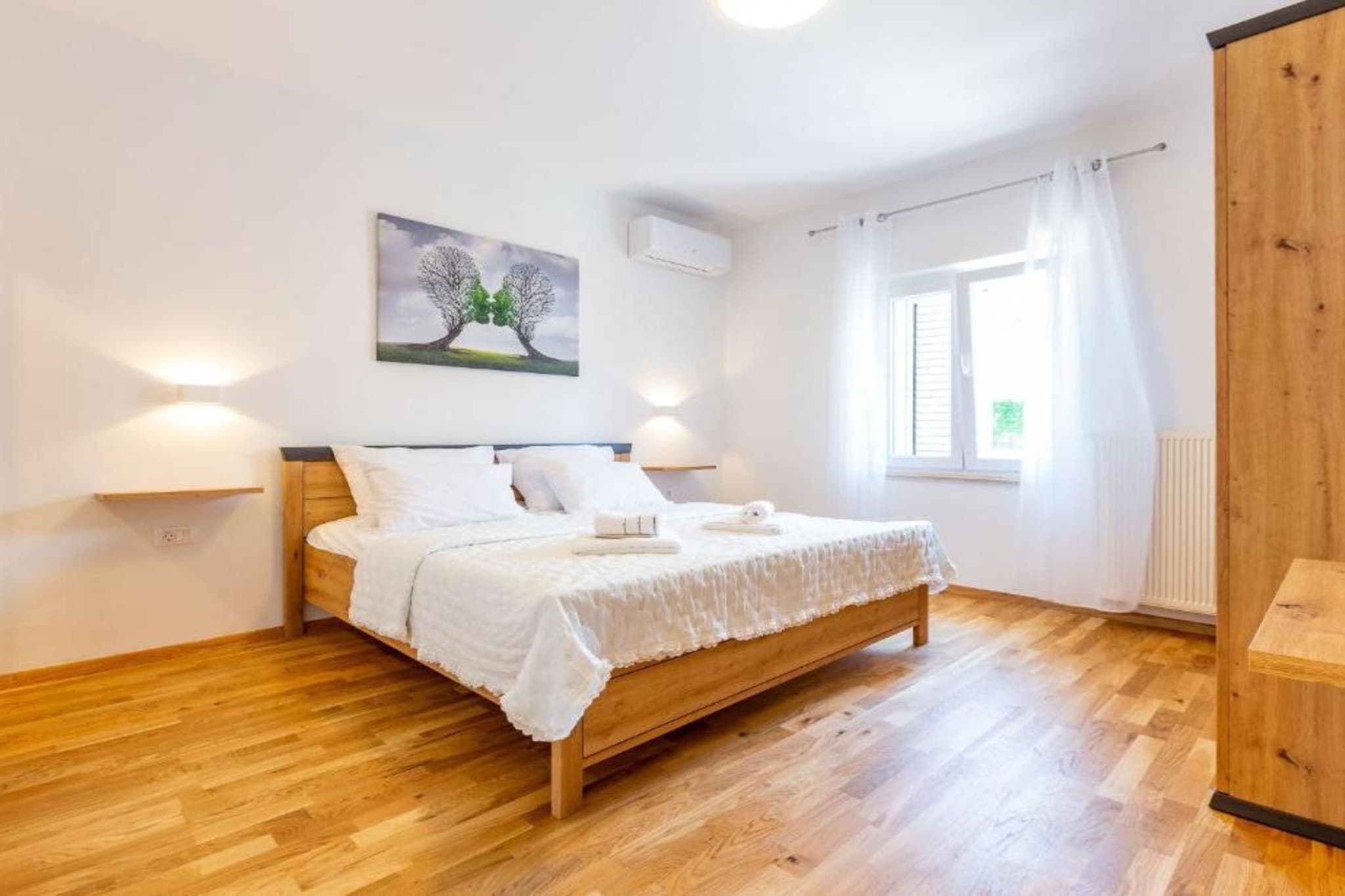 Peaceful Murvica Villa Pool, Garden, and Modern Comfort - Two Bedroom Holiday Home with Private Pool-Bedroom