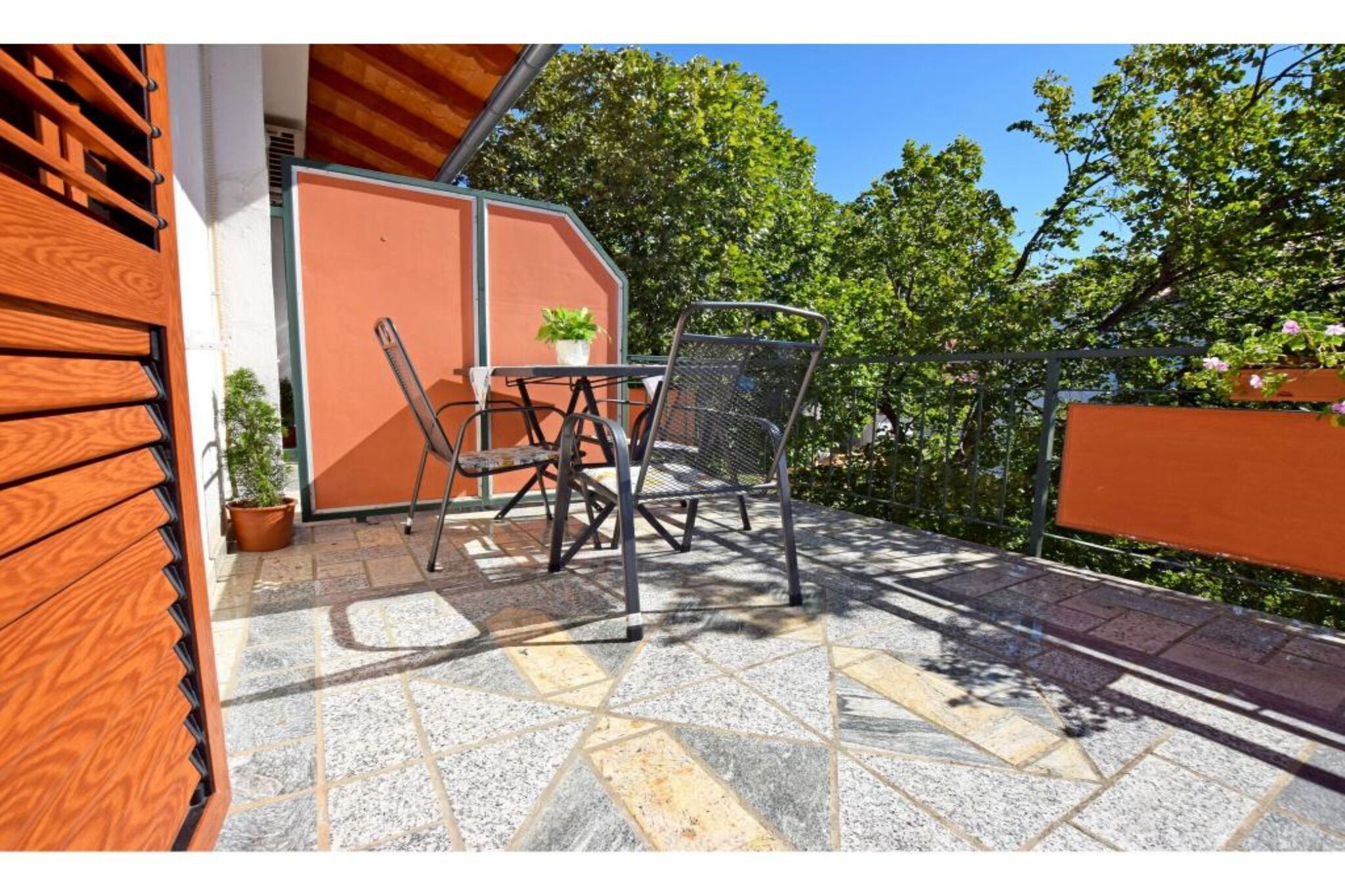 Apartments Adriana - Double Room with Balcony - Terras
