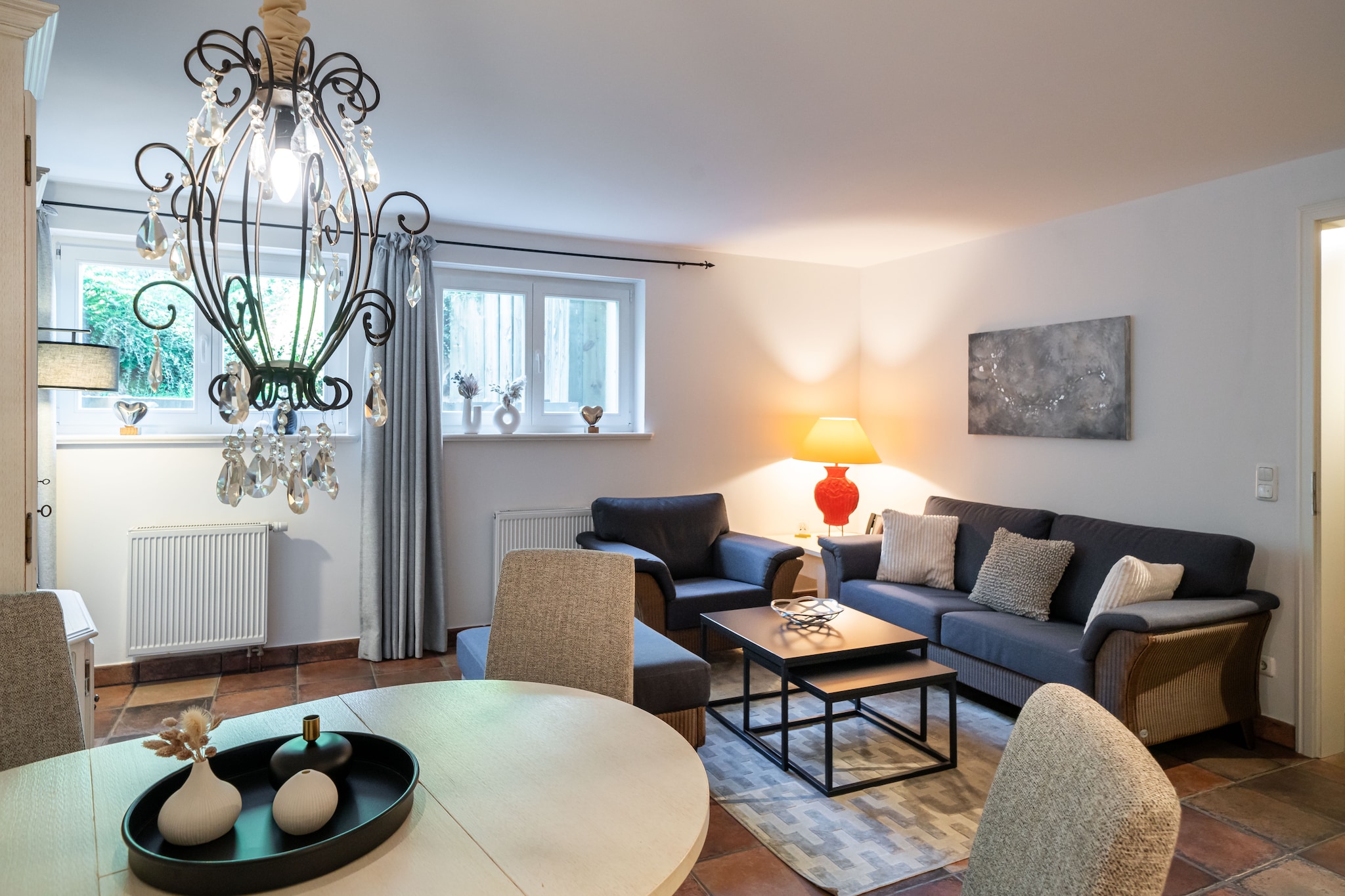 Haus Sonne - Souterrain Fewo - Strandhotel Fischland-Woonkamer