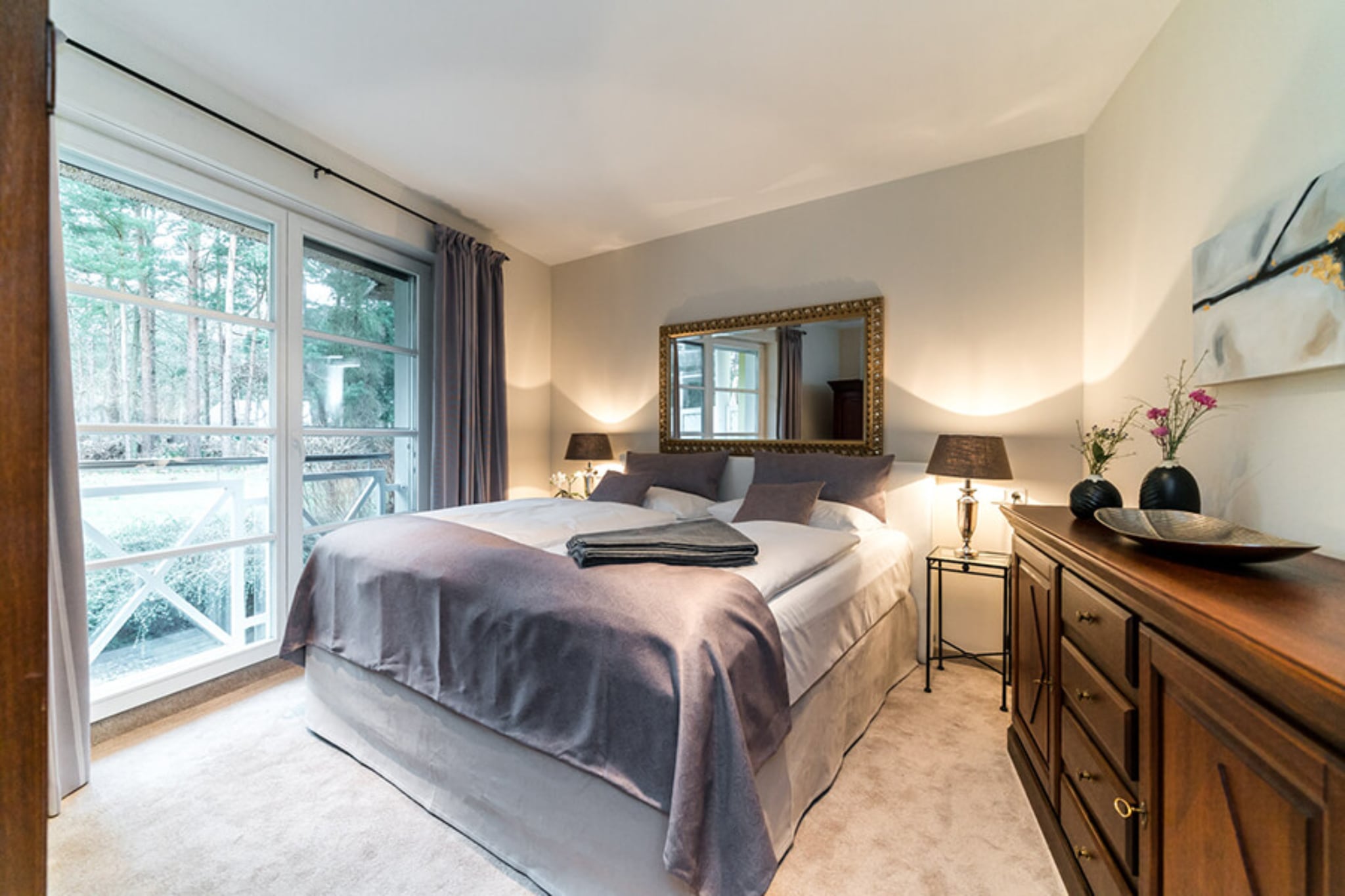 Haus Sonne - Garten Fewo - Strandhotel Fischland-Slaapkamer
