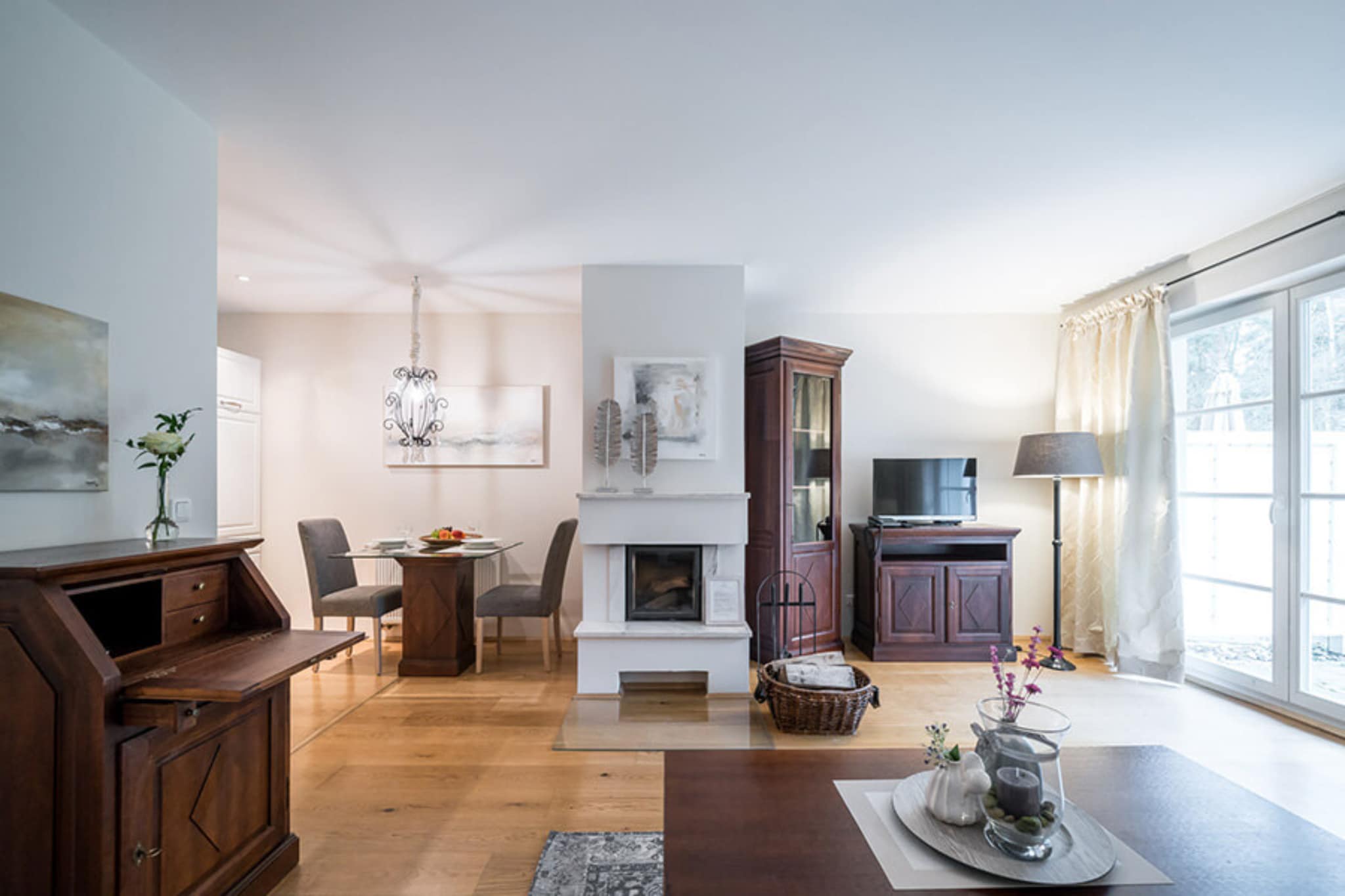 Haus Sonne - Garten Fewo - Strandhotel Fischland-Woonkamer