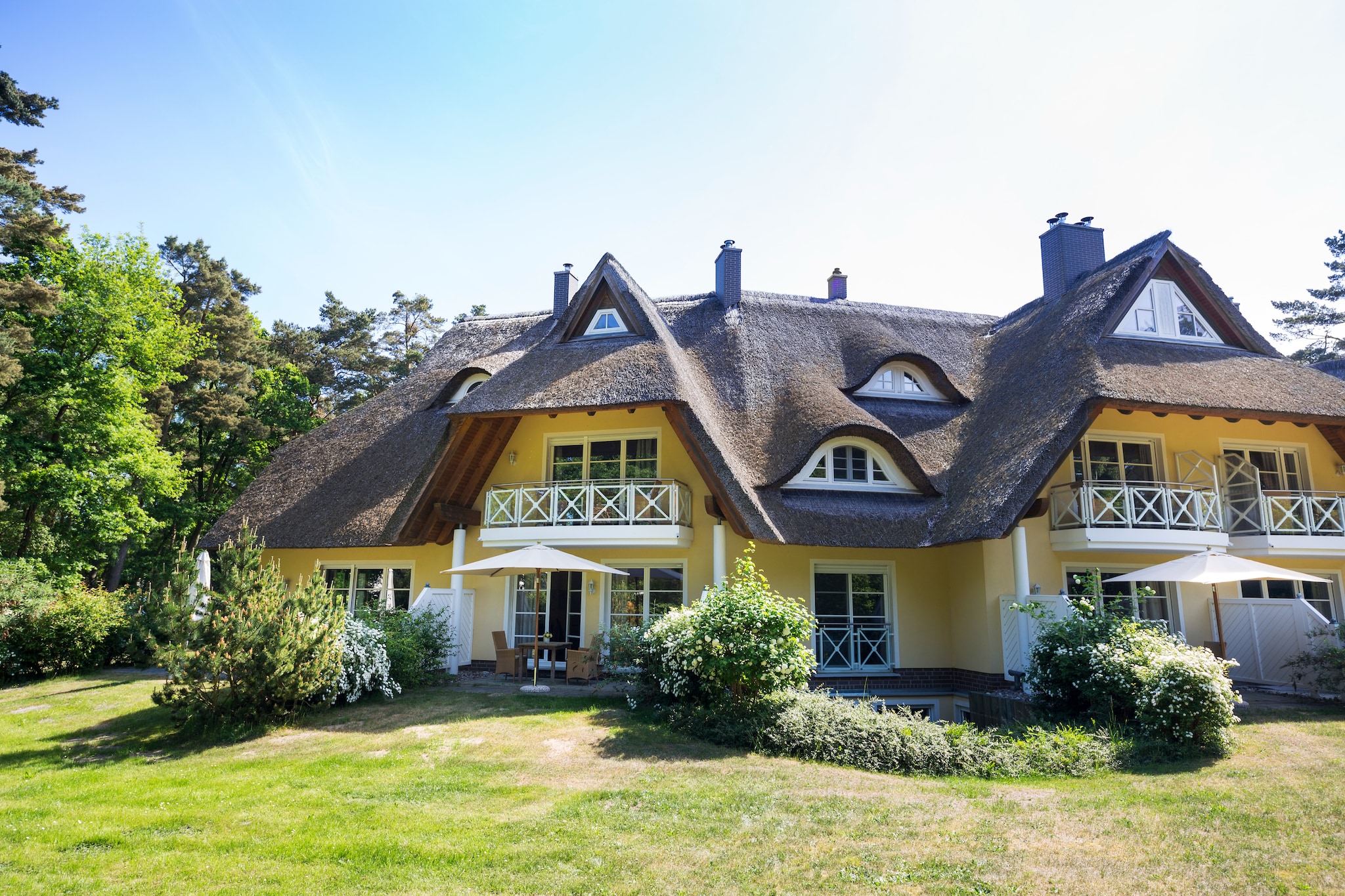 Haus Sonne - Garten Fewo - Strandhotel Fischland-Buitenkant zomer