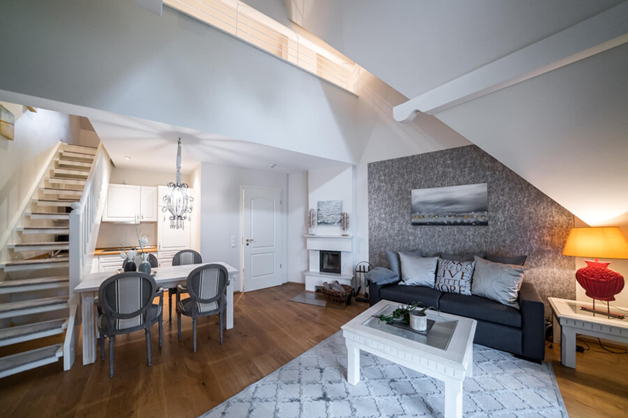 Haus Sonne - Maisonette Fewo - Strandhotel Fischland-Woonkamer