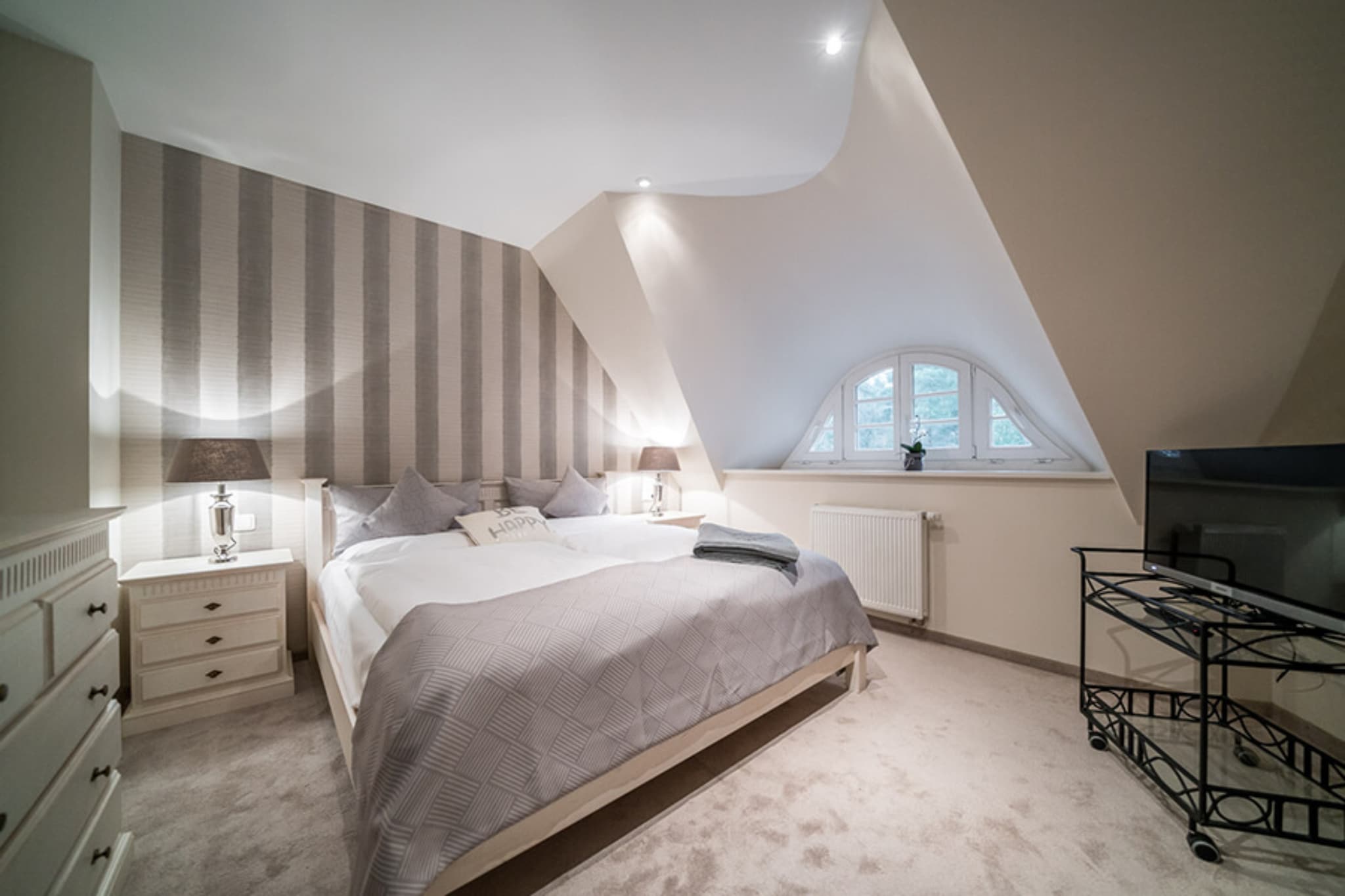 Haus Sonne - Maisonette Fewo - Strandhotel Fischland-Slaapkamer