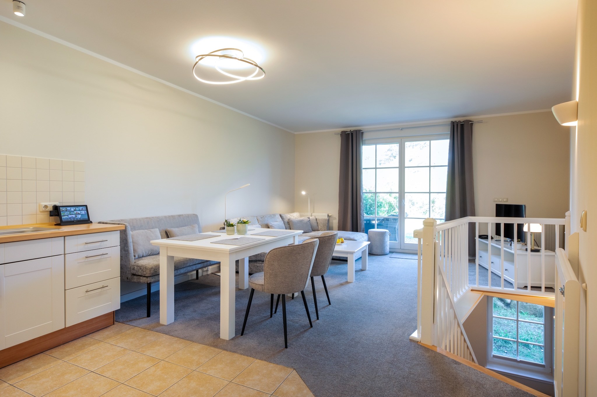 Garten-Maisonette Ferienwohnung - Strandhotel Dünenmeer-Salle à manger