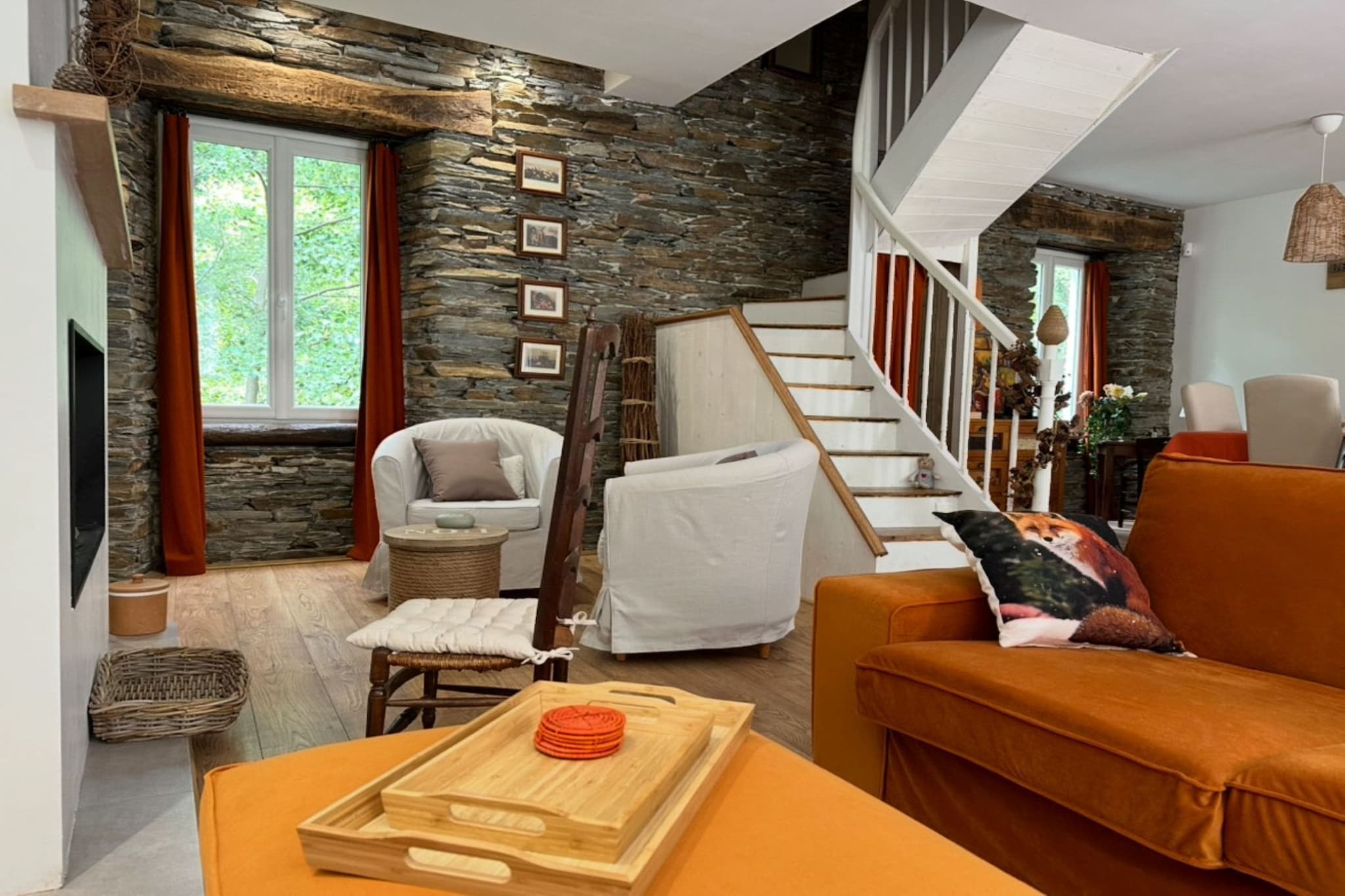 Le Moulin de Camelière-Woonkamer