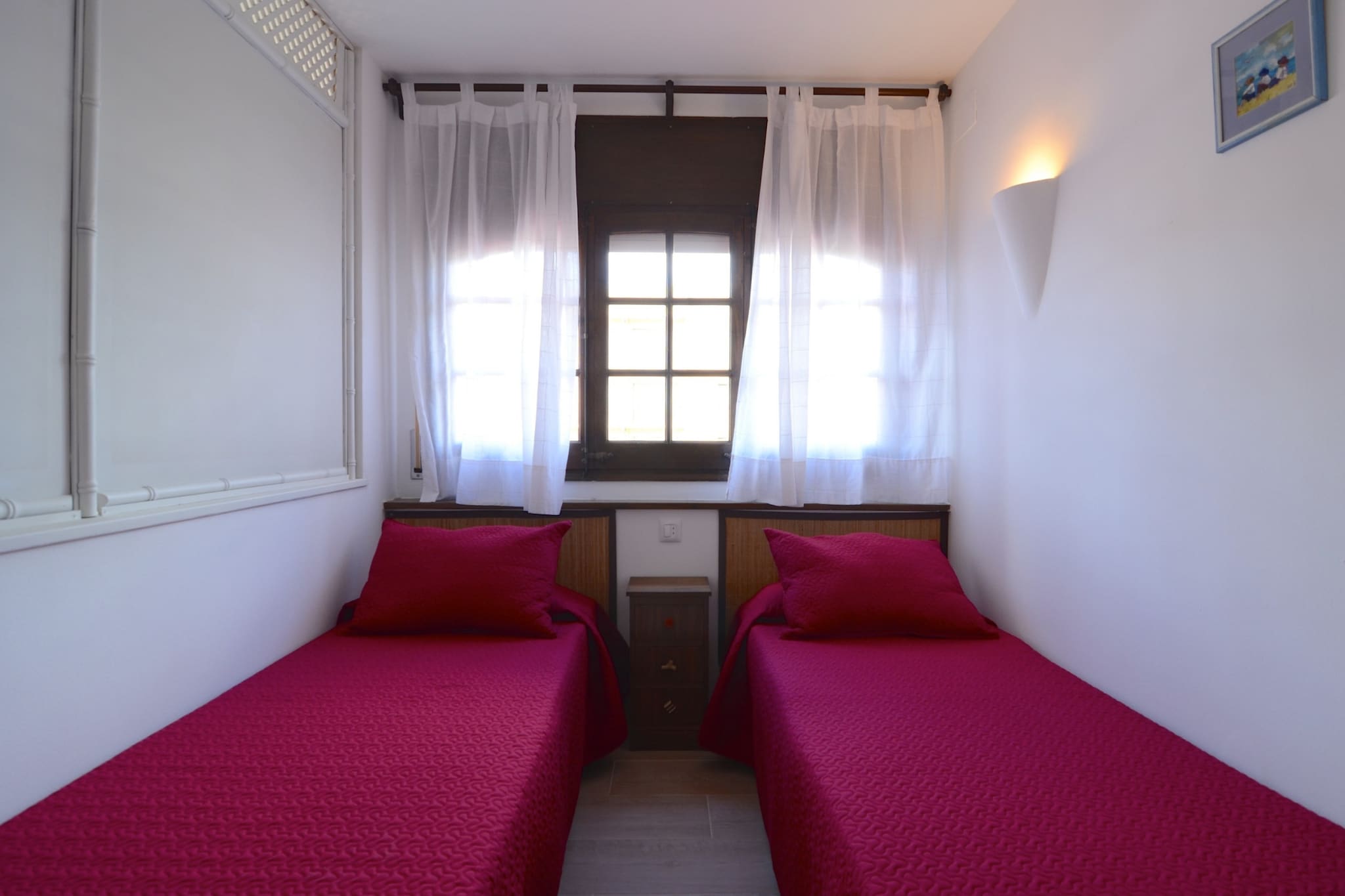 On the 1st floor: (Living room(double sofa bed, TV, seating area, air conditioning), open kitchen(toaster, coffee machine, oven, microwave, fridge, freezer, Juicer, dishes and cutlery(Bowls, chopsticks, plates, cups, etc.)), bedroom(single bed, single bed), bathroom(shower, washbasin, toilet))\n\nElevator, Children pool, Garden Furniture , microwave, washing machine, terrace(5 m2), swimming pool, lift, iron