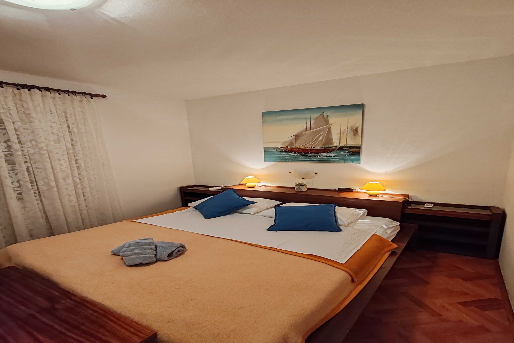 Villa Mery offers a bright, generously sized residence with sea views, modern comfort, and great outdoor amenities. Its unbeatable proximity to both beach and historic Rab makes it an excellent choice for families or small groups seeking a seaside base.

Note:
Private parking is available, and a reservation is not required.
Baggage drop-off is available before check-in.
Wi-Fi is available throughout the property.
Pets are allowed. 
Property is pet-friendly.
A Baby cot is available on request.

This one-bedroom can accommodate up to two guests. It features an SAT/cable TV and is combined with a seating area and kitchen. The private bathroom is equipped with a shower and toilet.

Thanks to its excellent location, everything you'll need for your vacation is just a short walk from the property. Grocery stores, cafes, restaurantsâ€”everything is within a 250 m radius. The beach is 250 m away from the property.

The airport is 50 km away from the property.
