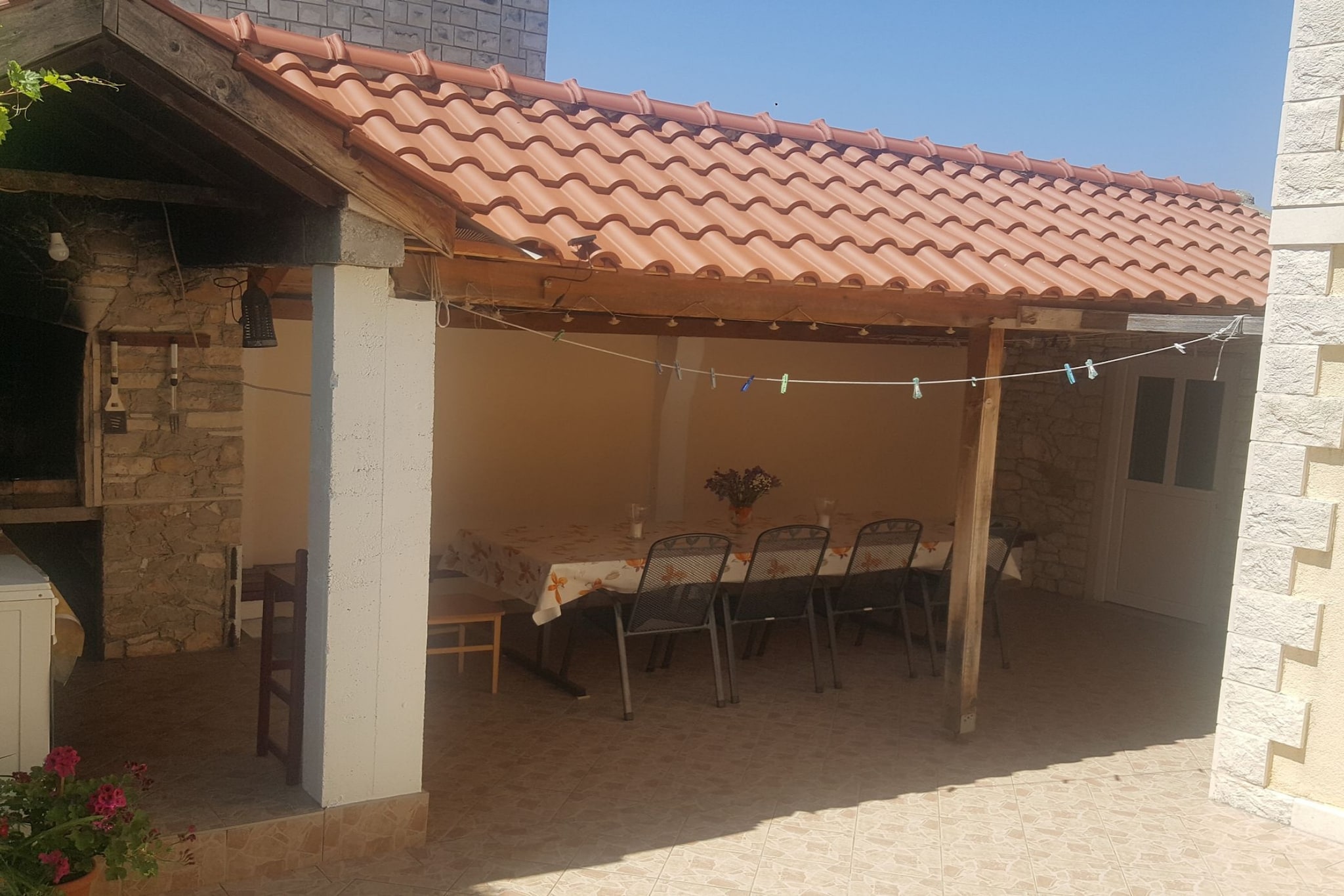 Apartments Ivan Supetar - Two Bedroom Apartment with Terrace no.3-Im Freien