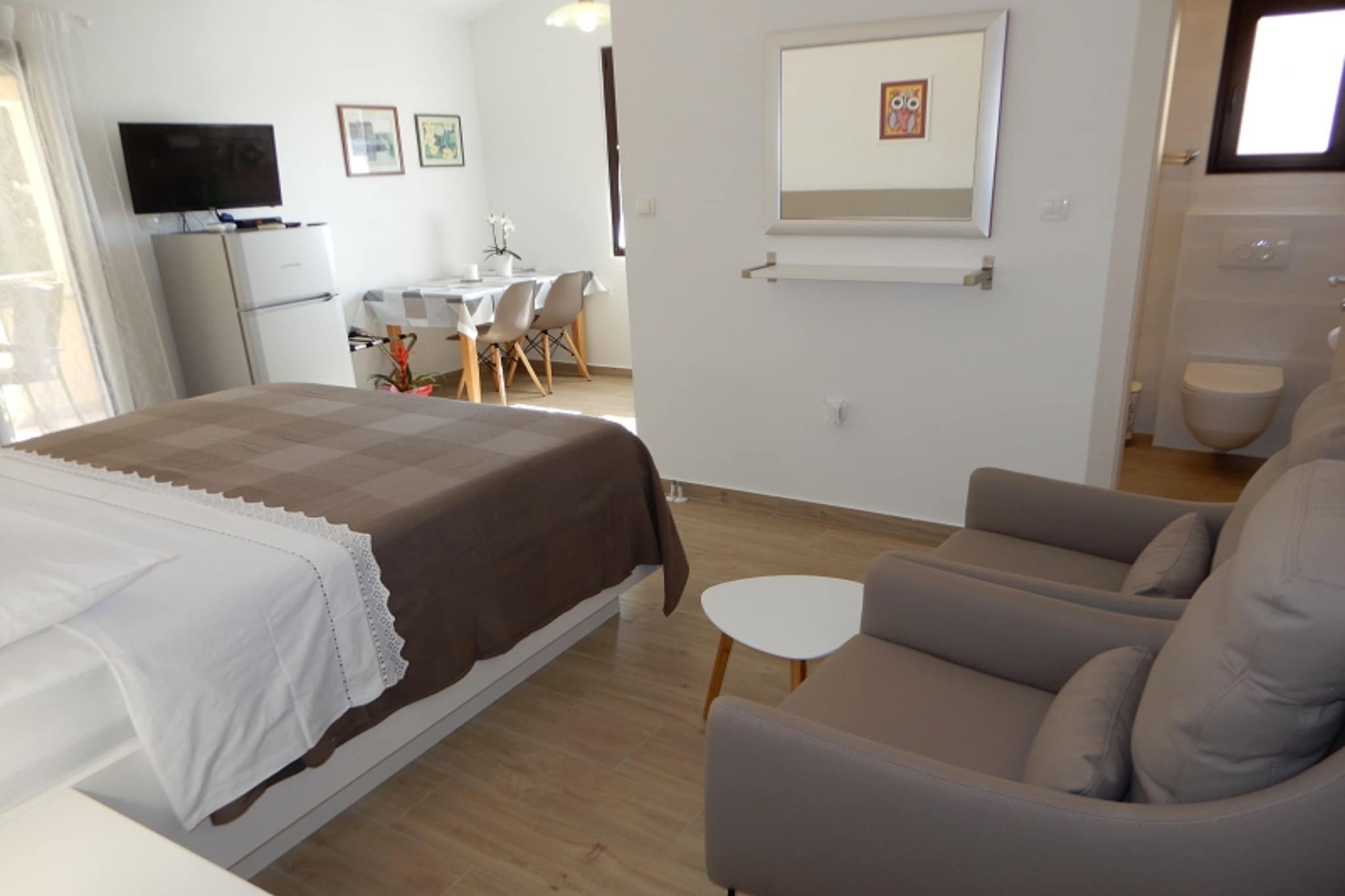 Cozy Retreat By The Sea Puntamika - Studio Apartment with Balcony  ( owner C)