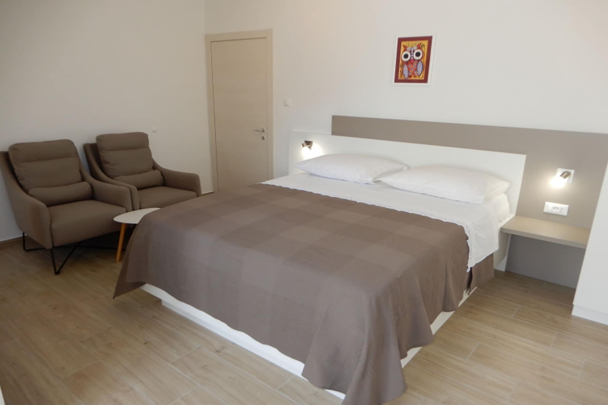 Cozy Retreat By The Sea Puntamika - Studio Apartment with Balcony  ( owner C)-Slaapkamer