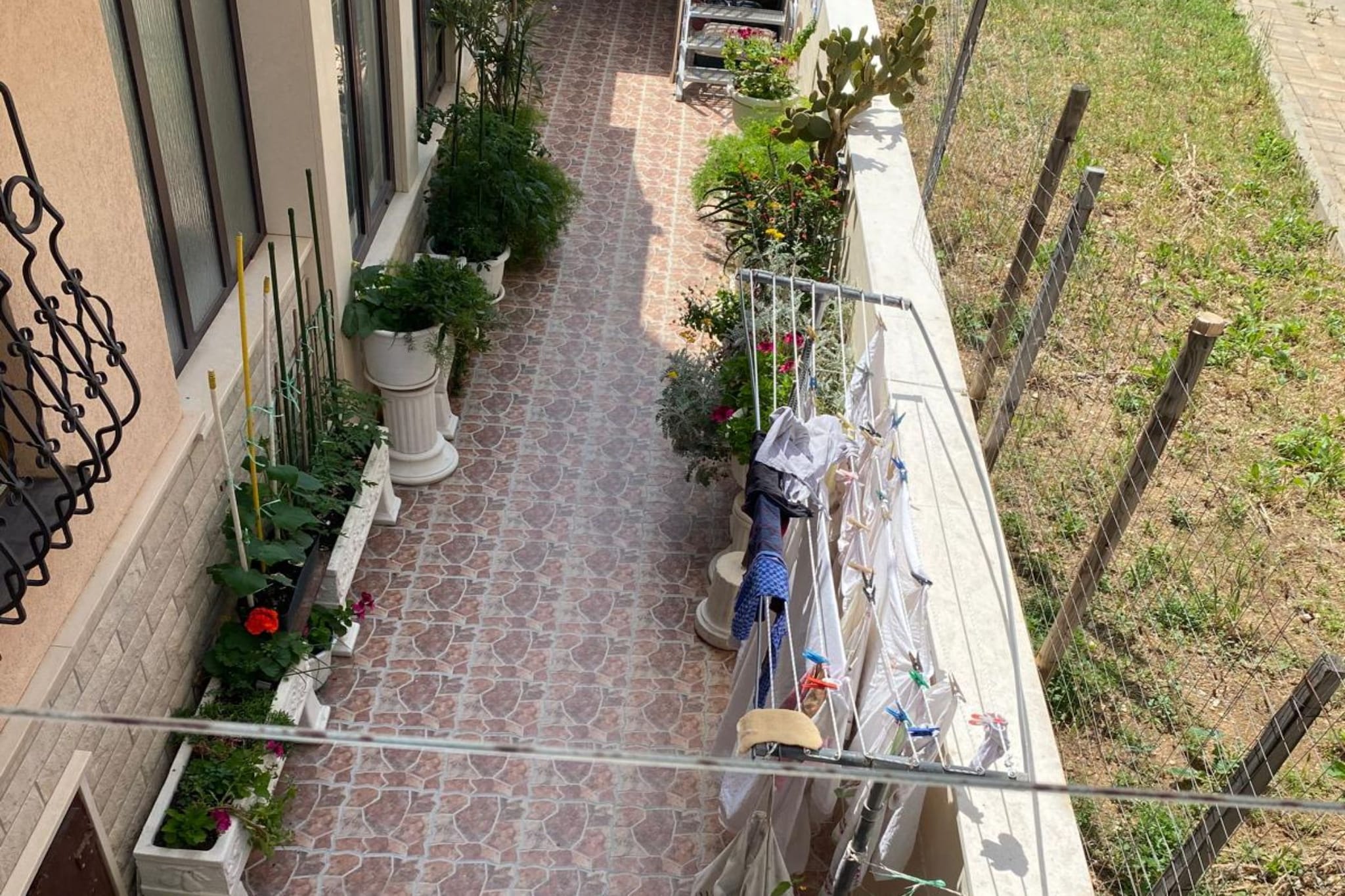 Villa Apartments Babaja - Classic Two Bedroom Apartment with Balcony and Sea View (Ap5)-Terrasbalkon